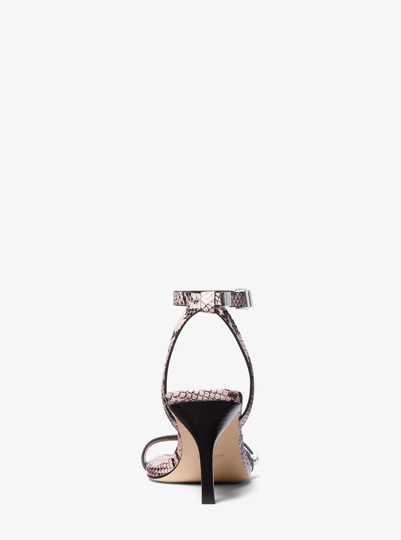 Michael Kors Sandaal Darrington van leer met slangenprint in reliëf ZACHTROZE Fashion