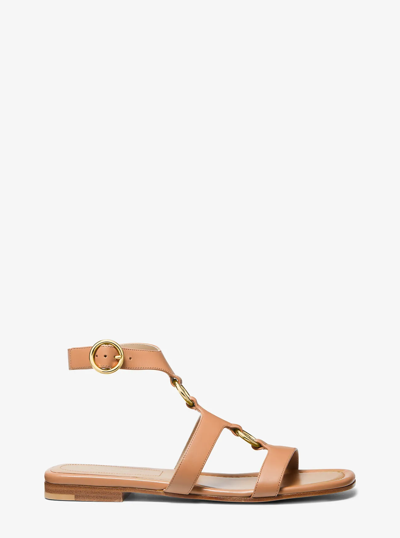 Michael Kors Sandaal Dusty van leer met ringen GEBRUIND Discount