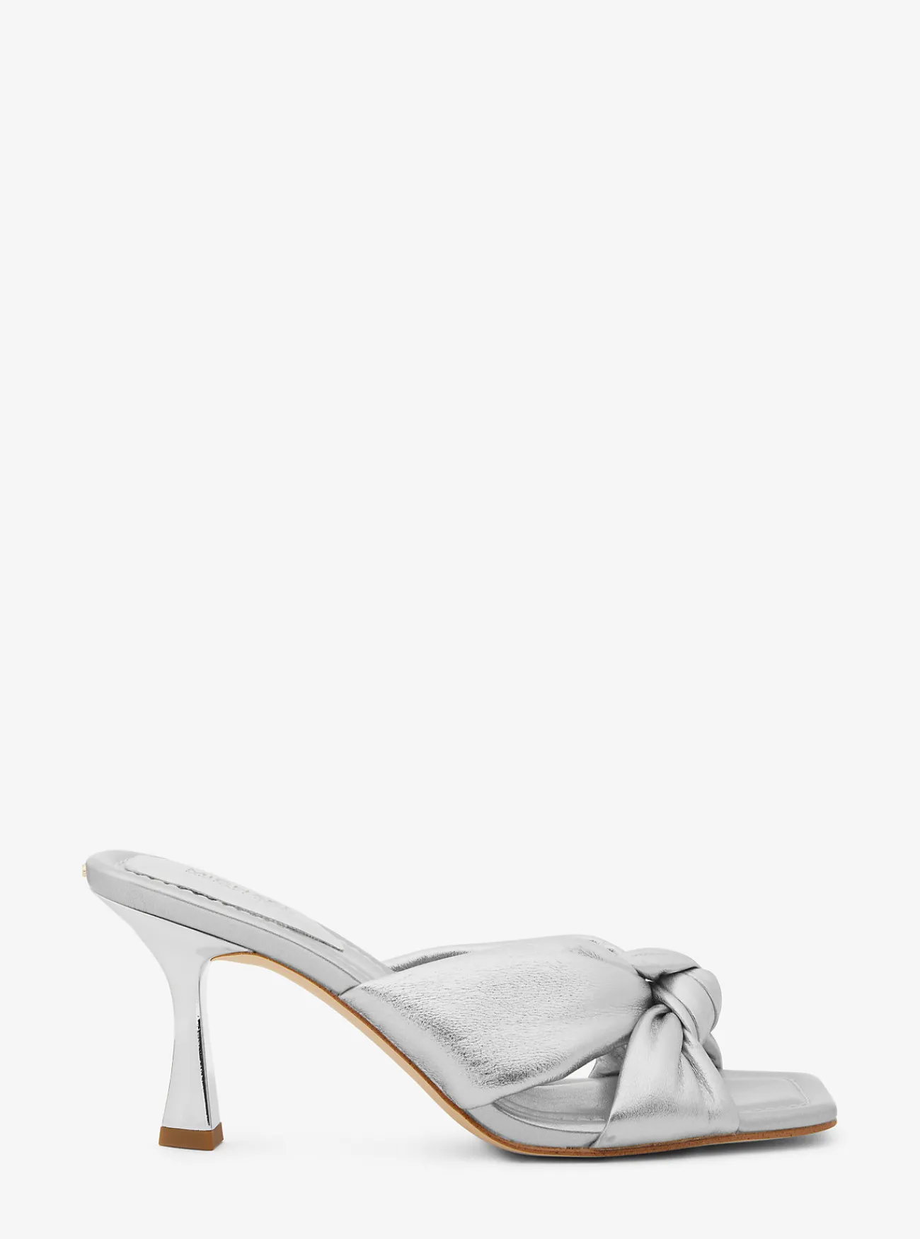 Michael Kors Sandaal Elena van metallic leer ZILVER Sale