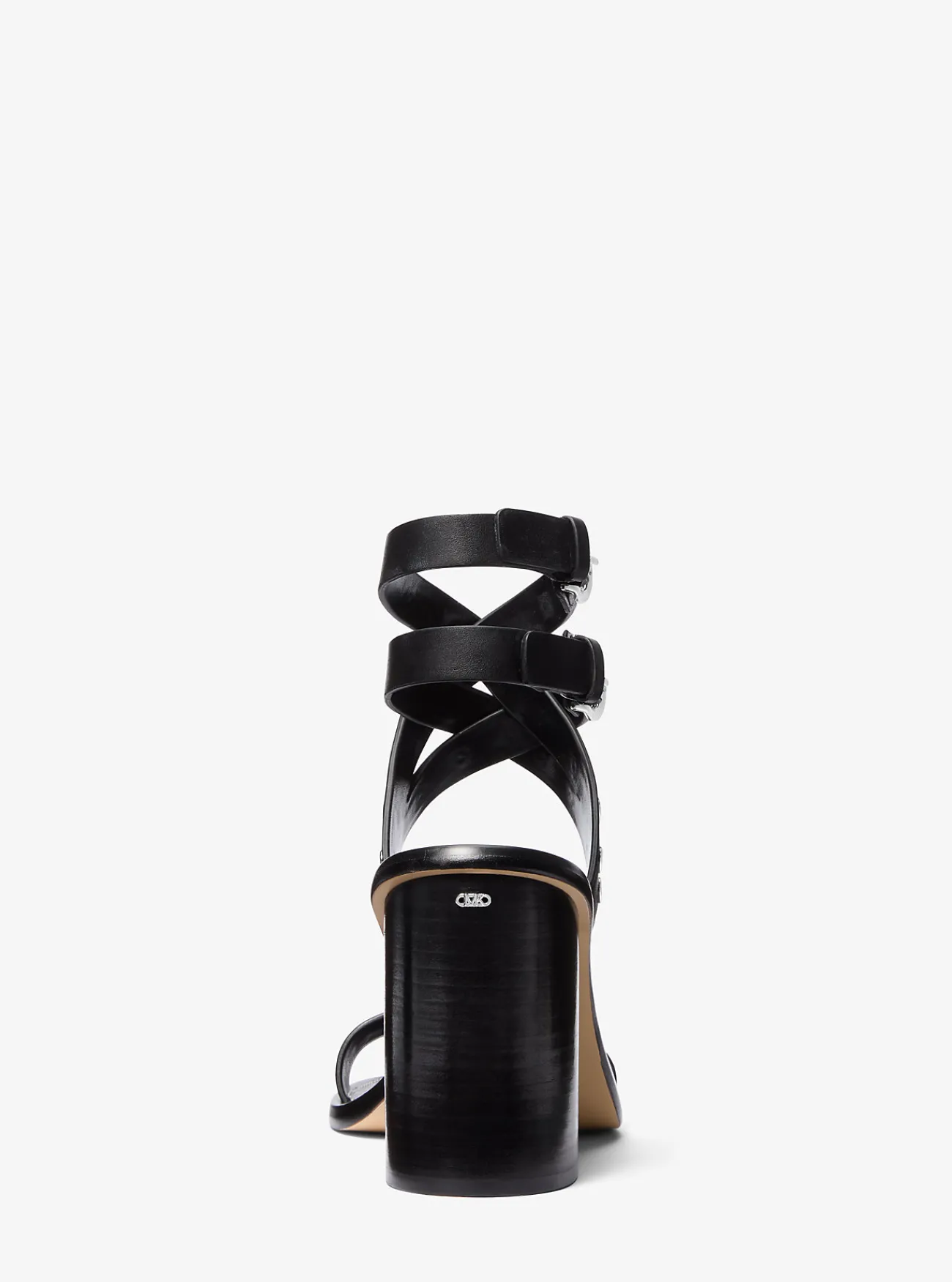 Michael Kors Sandaal Irene van leer met studs en blokhak ZWART Fashion