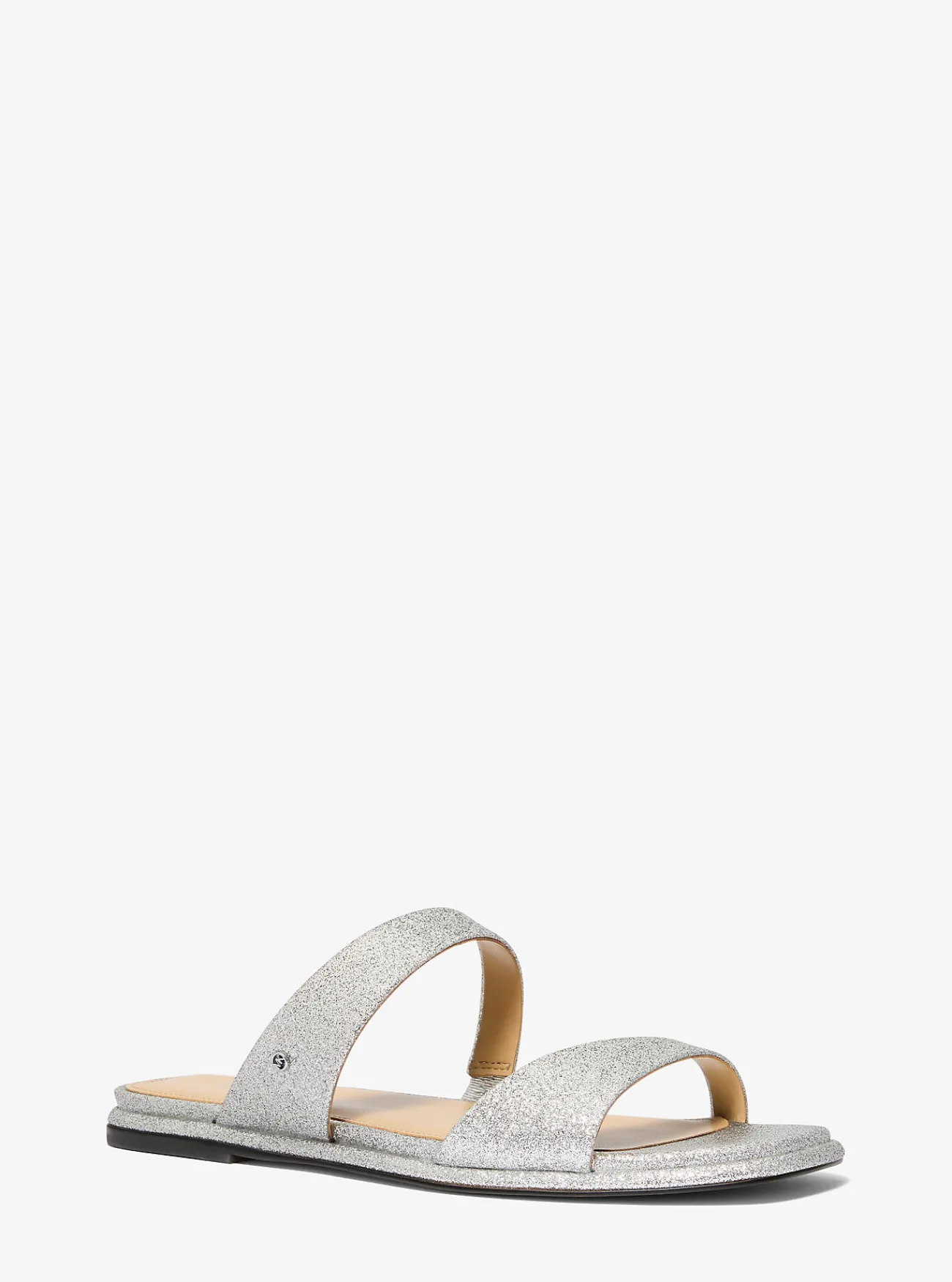 Michael Kors Sandaal Jaida van leer met glitters ZILVER Hot
