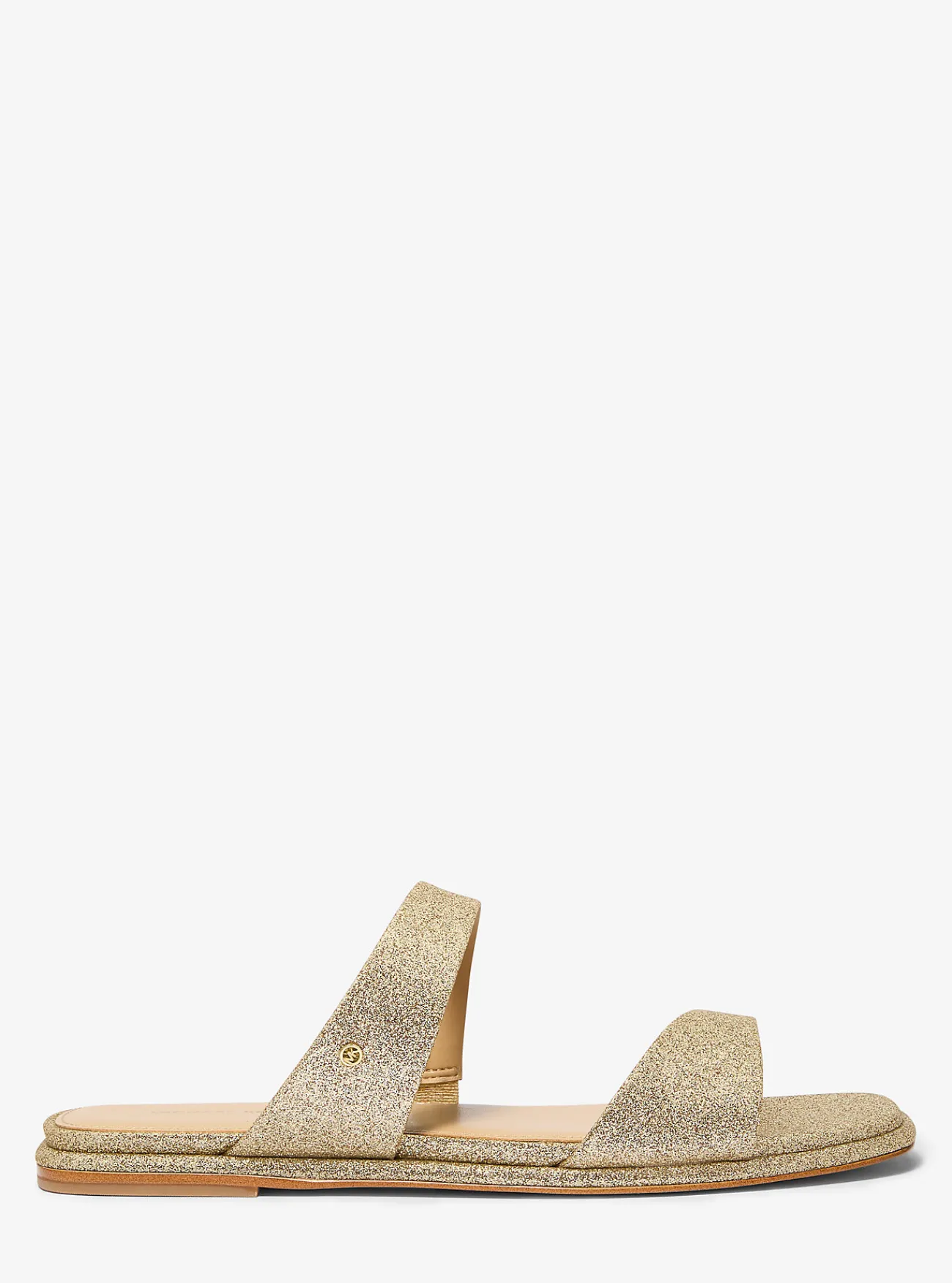 Michael Kors Sandaal Jaida van leer met glitters LICHTGOUD Clearance