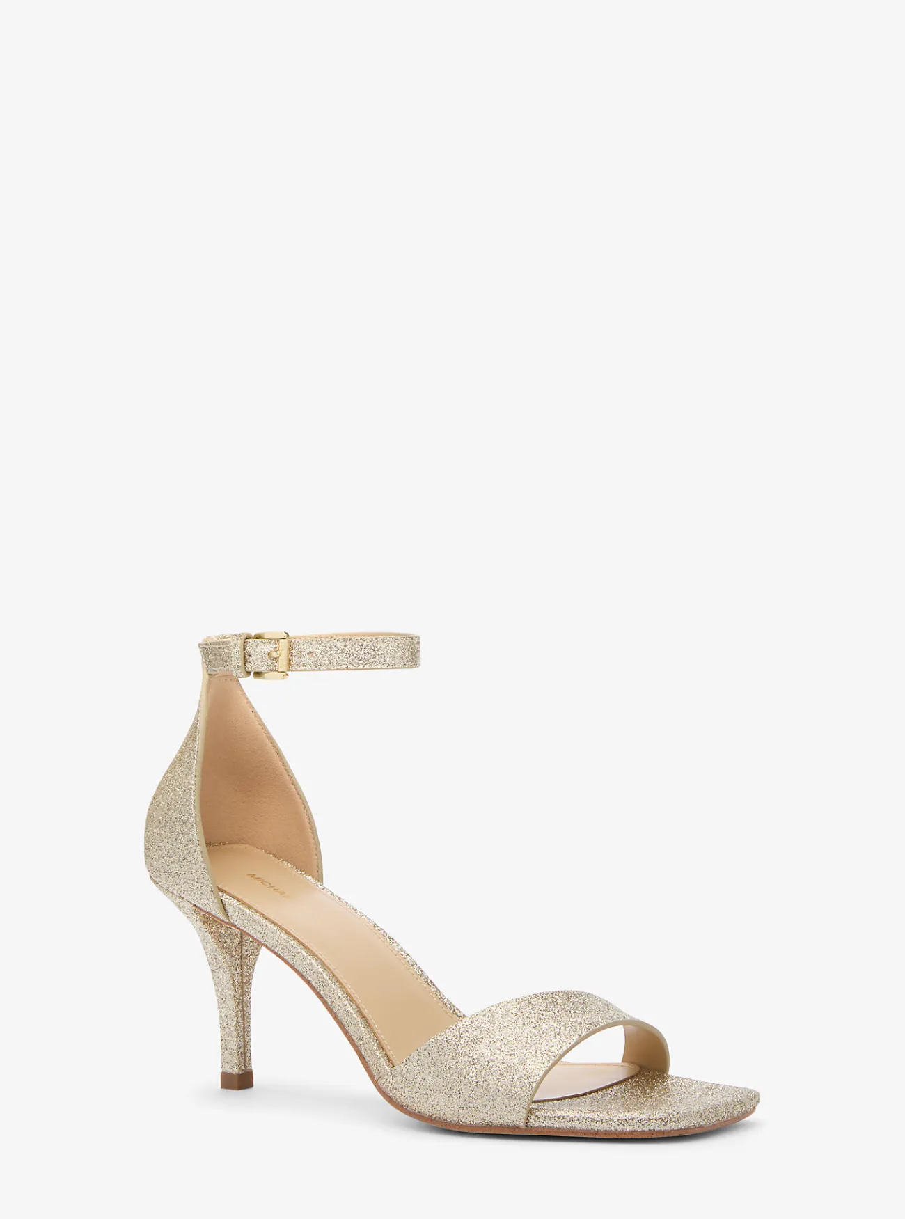 Michael Kors Sandaal Jaida van metallic leer LICHTGOUD Discount