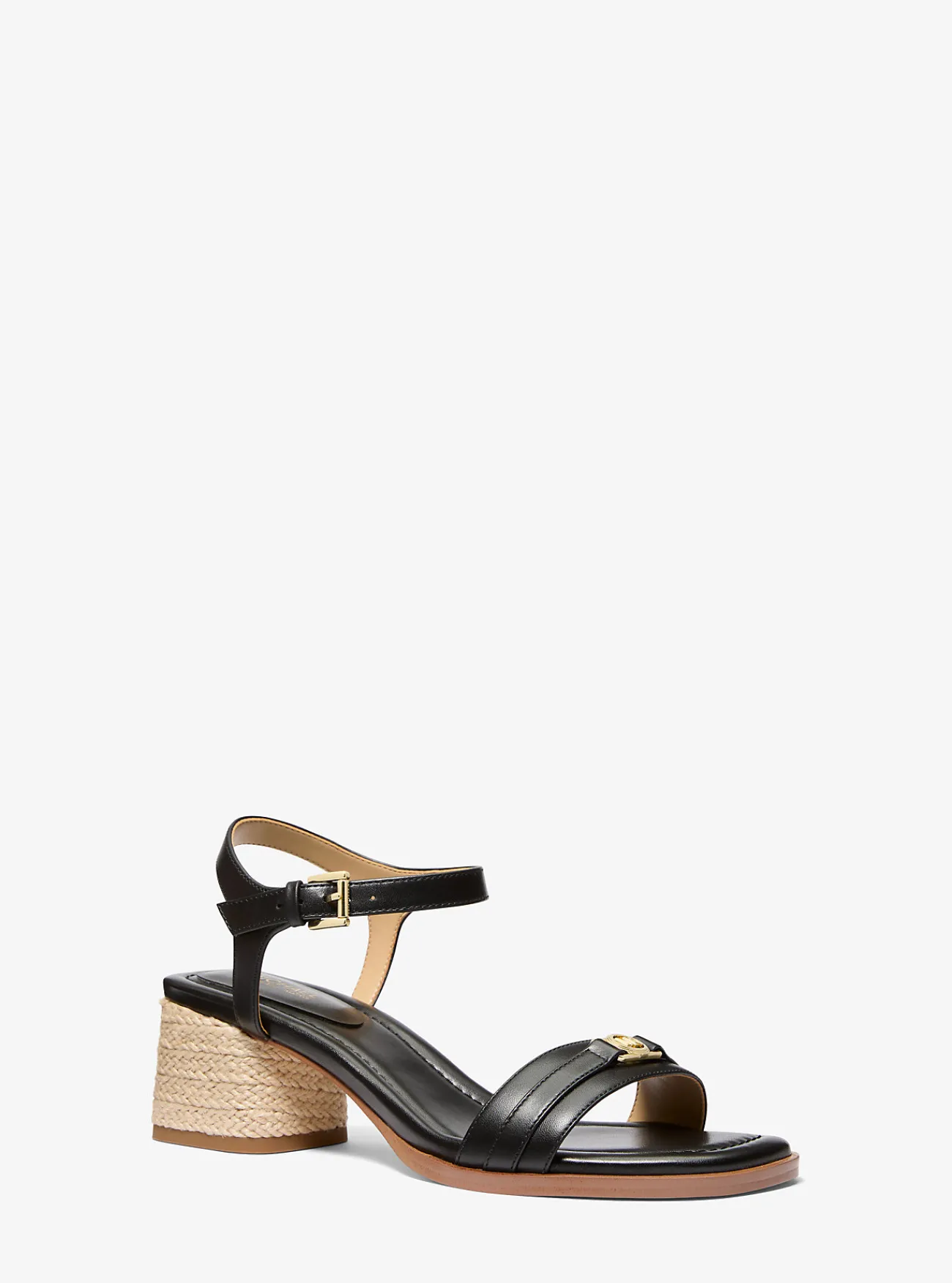 Michael Kors Sandaal Mandy van leer ZWART Fashion