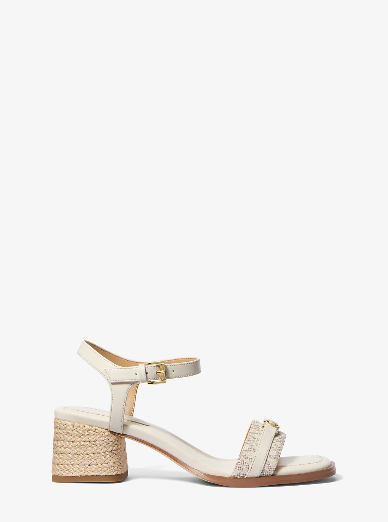 Michael Kors Sandaal Mandy van leer met kenmerkend logo Best