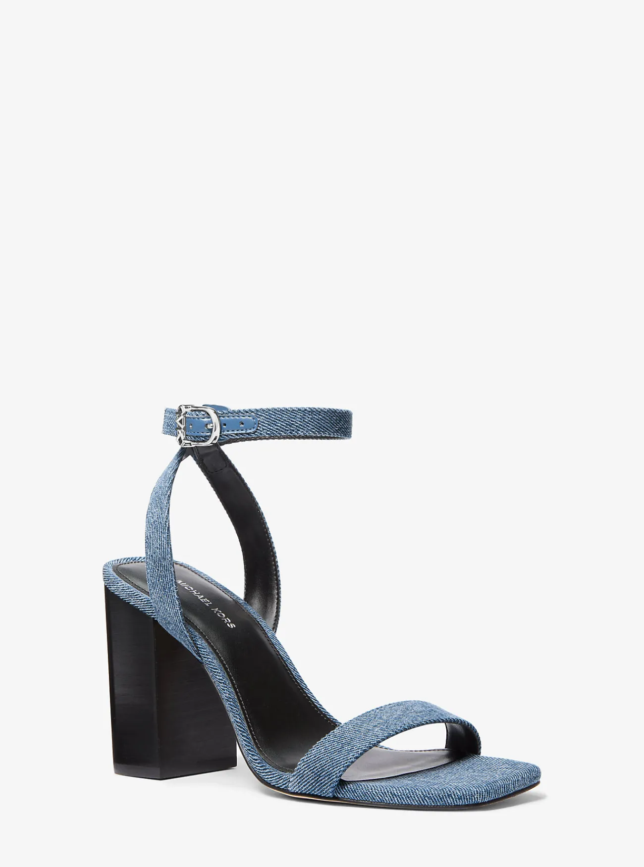 Michael Kors Sandaal Merriam van denim met blokhak UNIONMETWASSING Discount