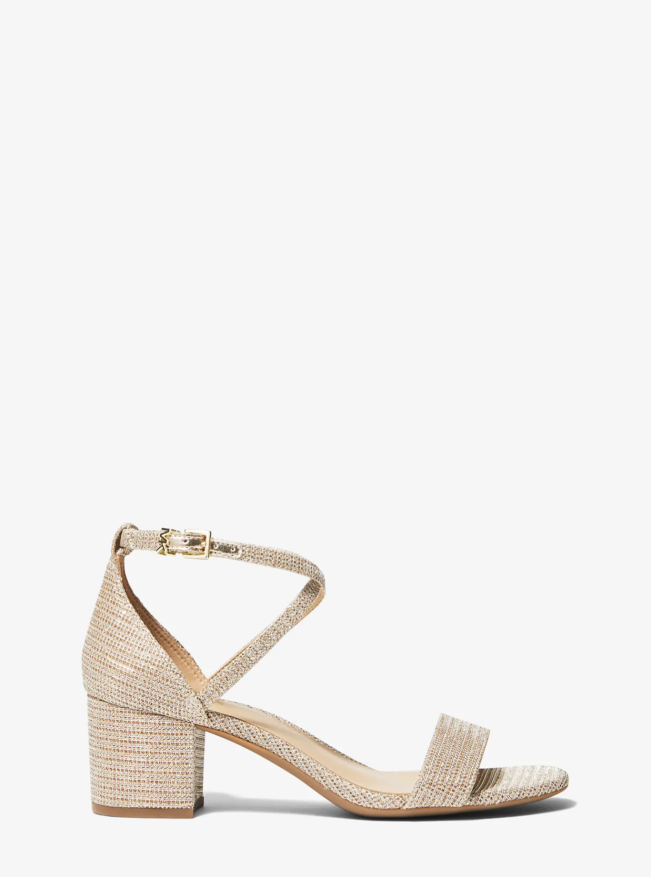 Michael Kors Sandaal Serena Flex van glittermesh LICHTGOUD New