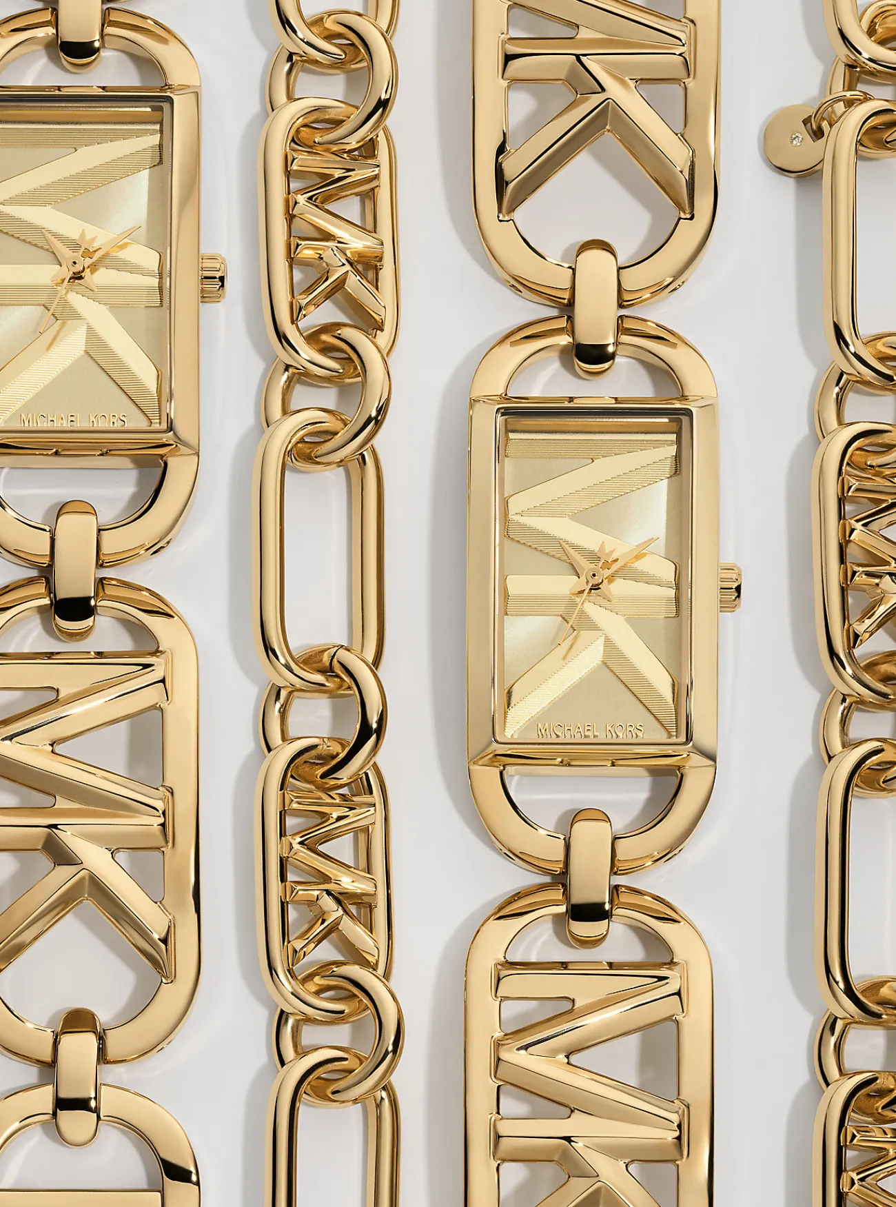 Michael Kors Schakelarmband van messing met platering met edelmetaal Sale