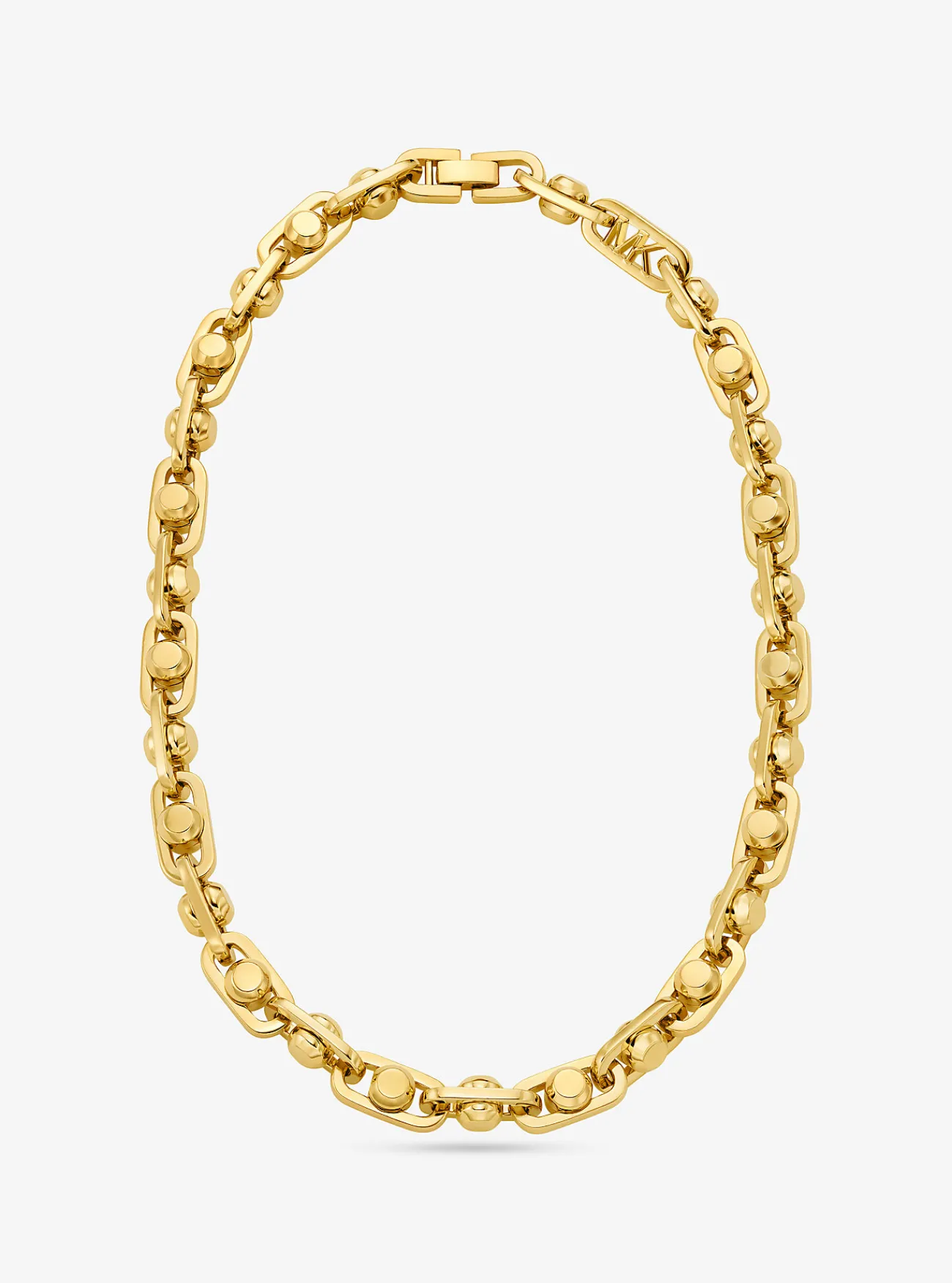 Michael Kors Schakelketting Astor van messing met een plating met edelmetaal, groot GOUD Sale