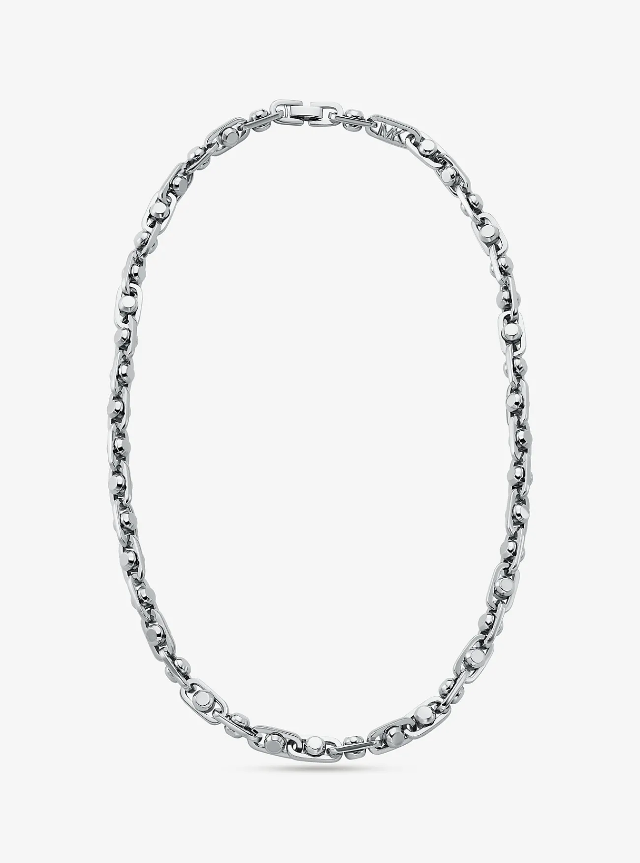 Michael Kors Schakelketting Astor van messing met een plating met edelmetaal, middelgroot ZILVER Outlet