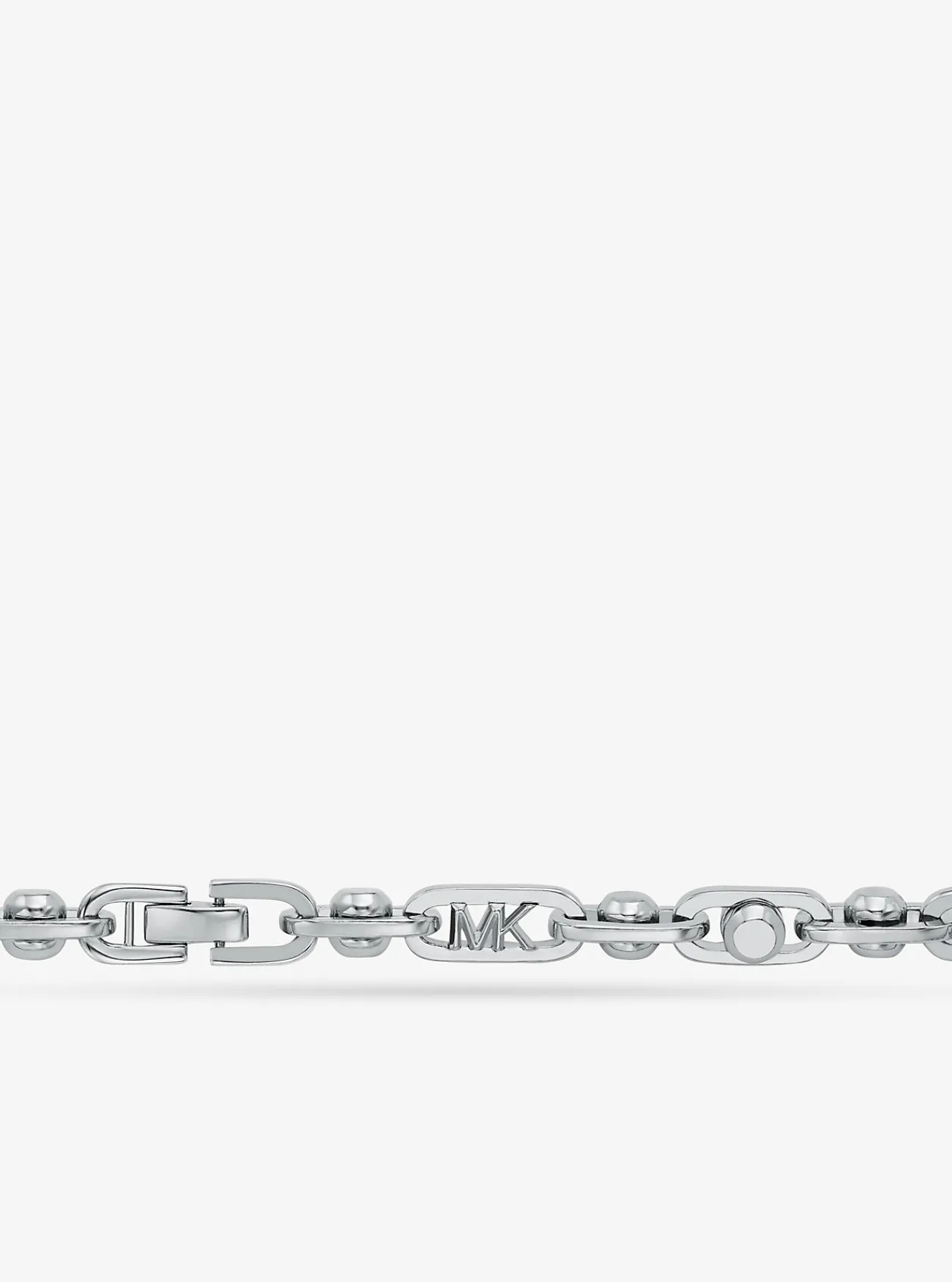 Michael Kors Schakelketting Astor van messing met een plating met edelmetaal, middelgroot ZILVER Outlet