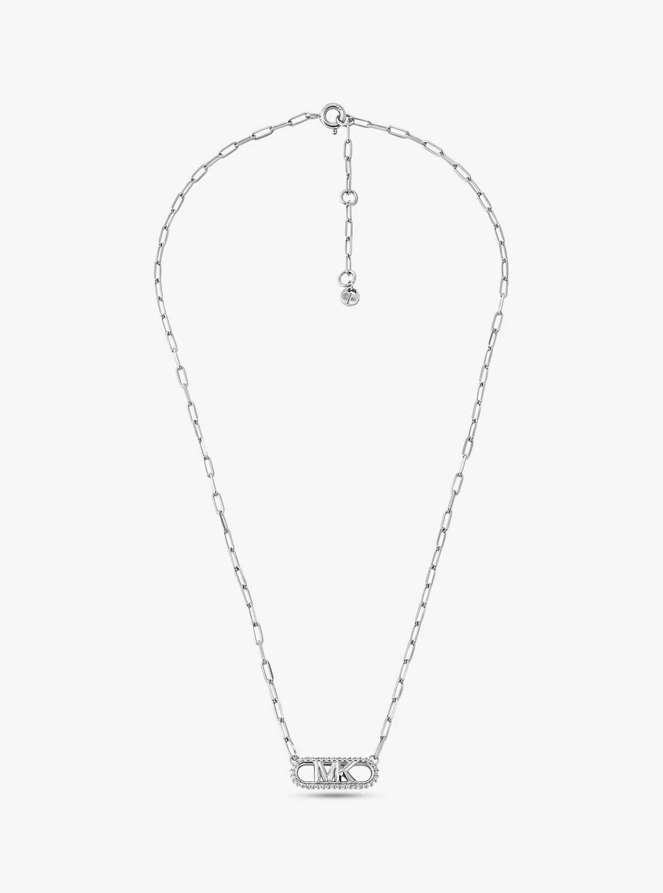 Michael Kors Schakelketting van sterling met platering met edelmetaal en Empire-logo ZILVER Hot