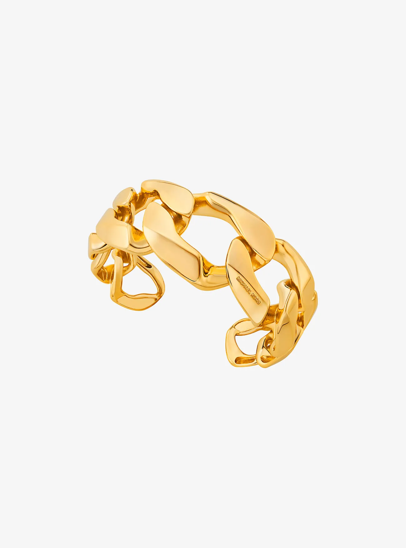 Michael Kors Schakelmanchetarmband van messing met plating met edelmetaal GOUD Clearance