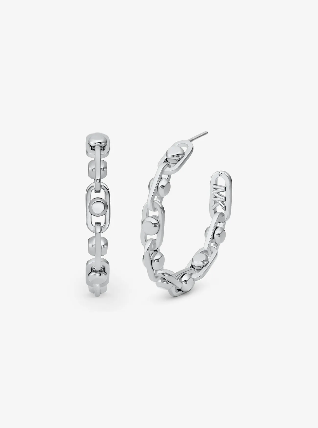 Michael Kors Schakeloorringen Astor van messing met een plating met edelmetaal, middelgroot ZILVER Outlet
