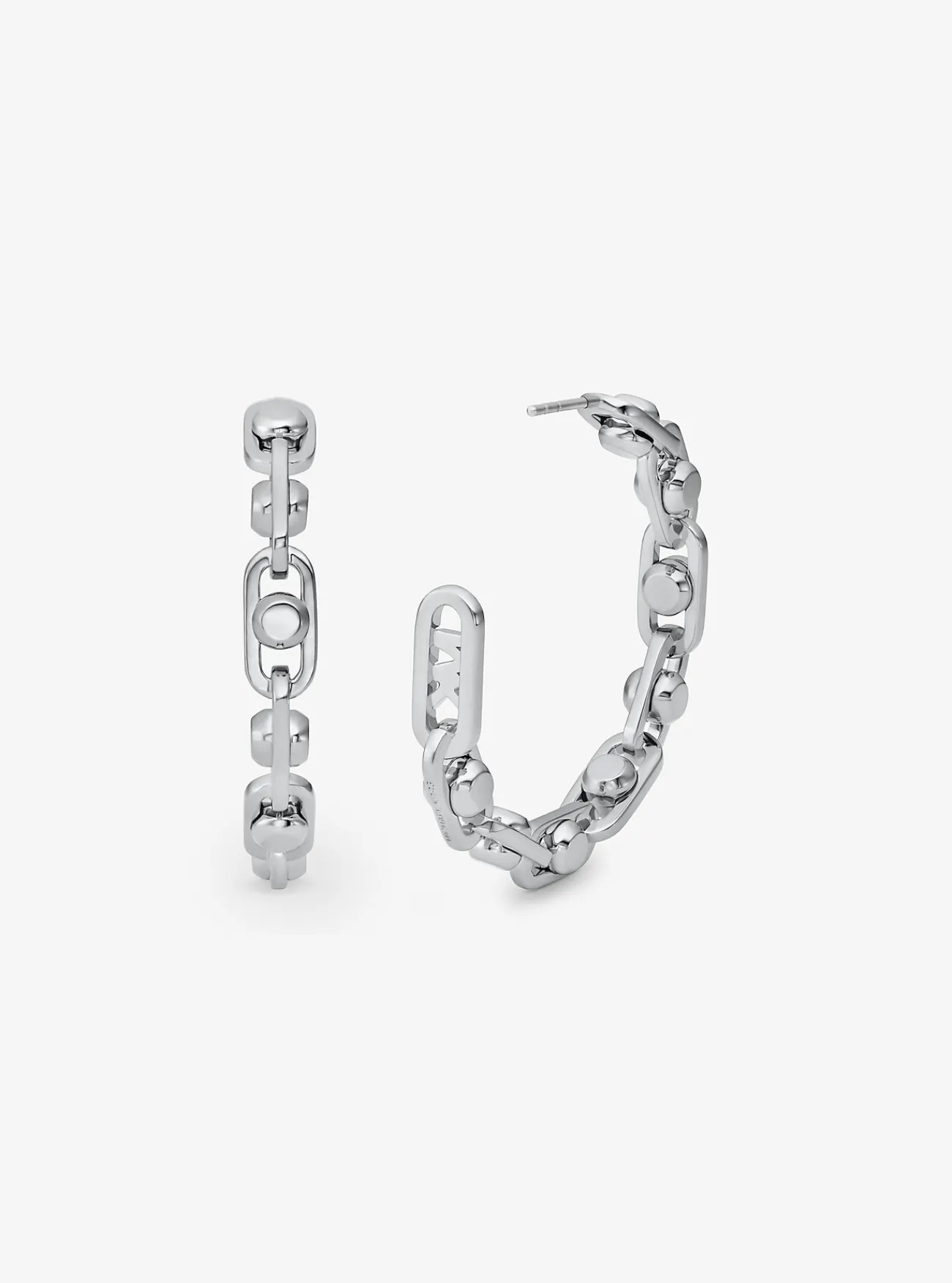 Michael Kors Schakeloorringen Astor van messing met een plating met edelmetaal, middelgroot ZILVER Outlet