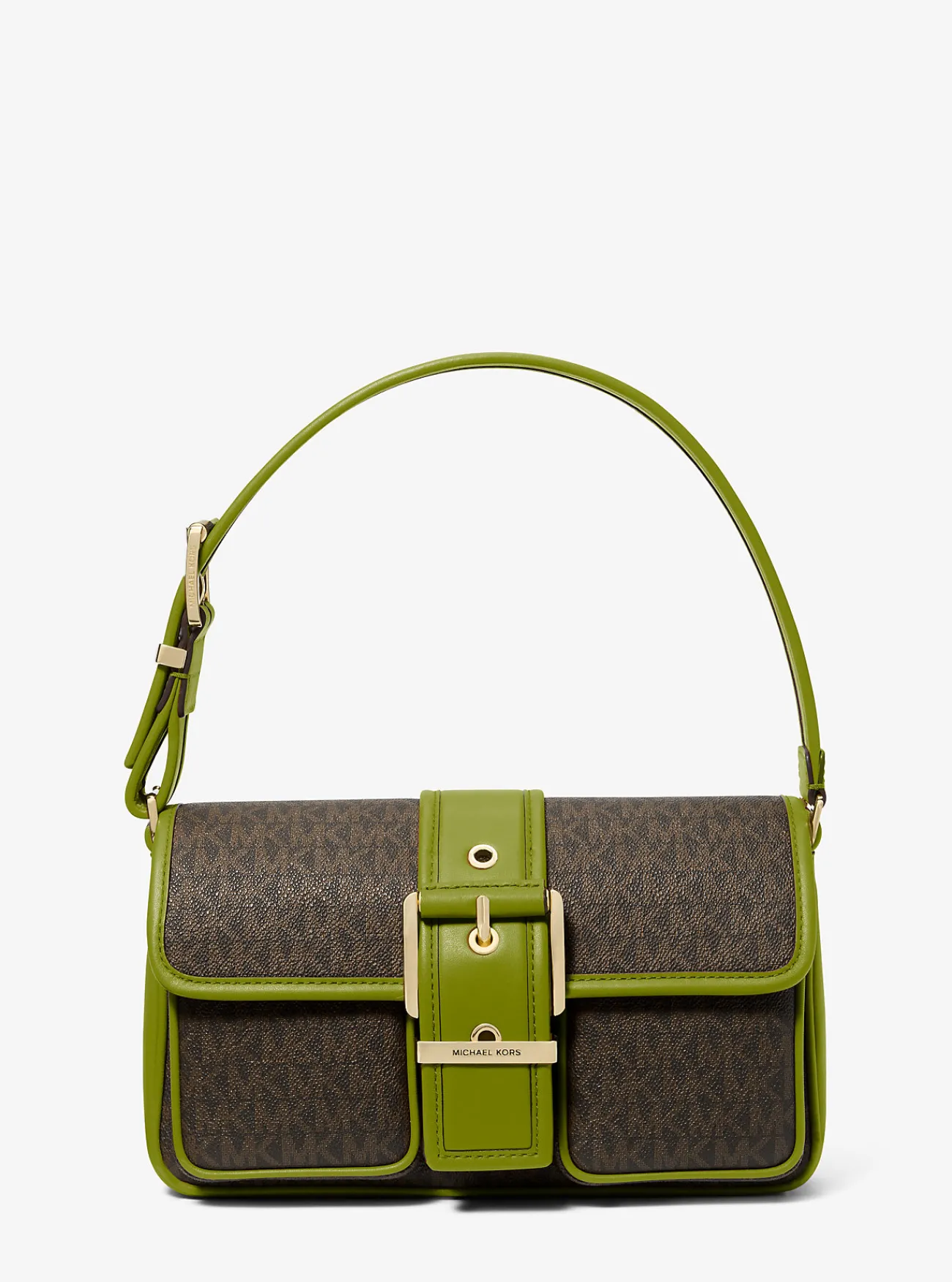 Michael Kors Schoudertas Colby met kenmerkend logo, middelgroot WEIDEGROEN Clearance