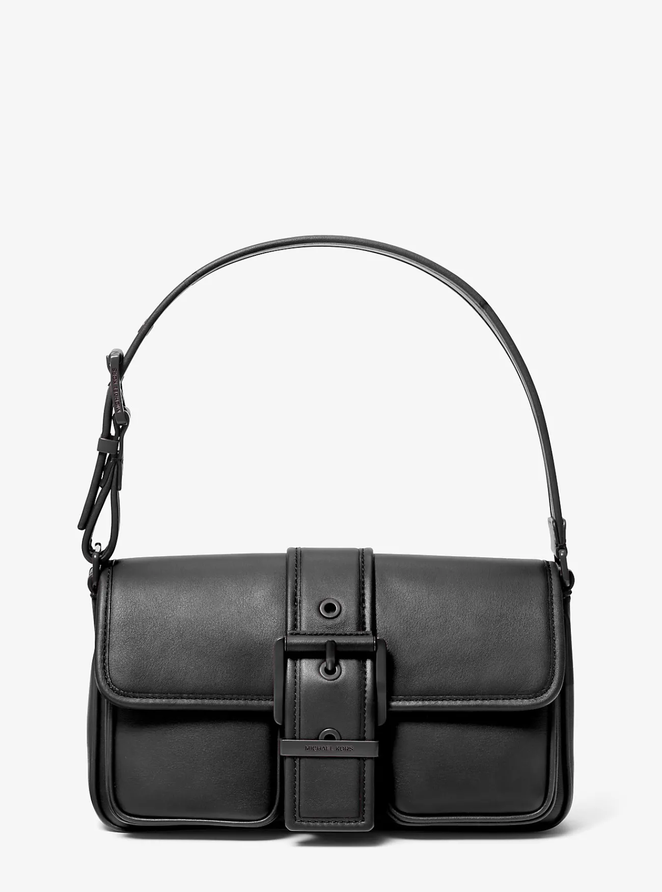 Michael Kors Schoudertas Colby van leer, middelgroot ZWART Discount
