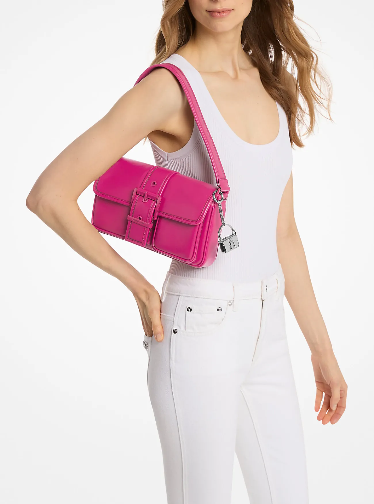 Michael Kors Schoudertas Colby van leer, middelgroot WILDEBES Fashion