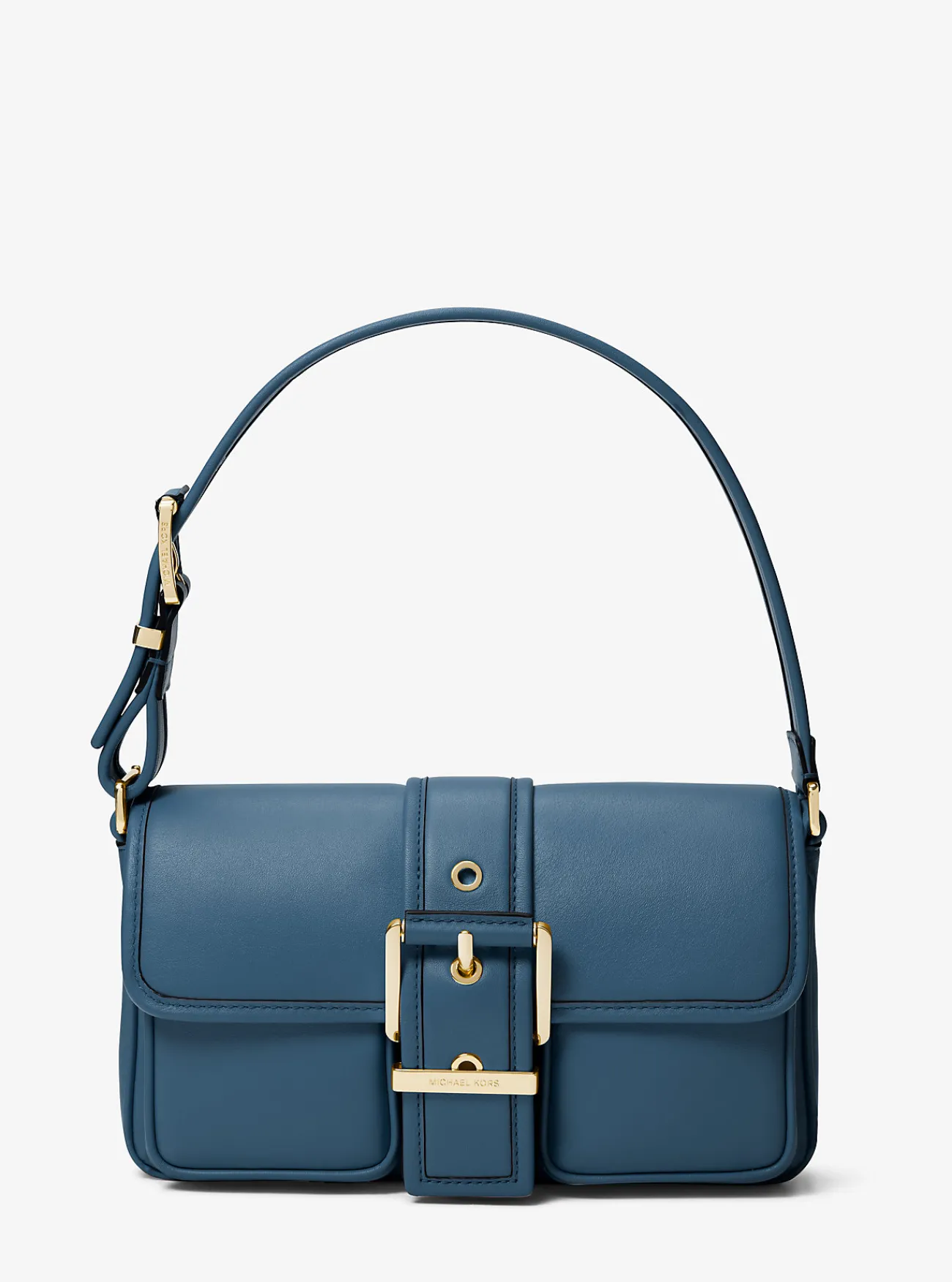 Michael Kors Schoudertas Colby van leer, middelgroot DONKERCHAMBRAY Best
