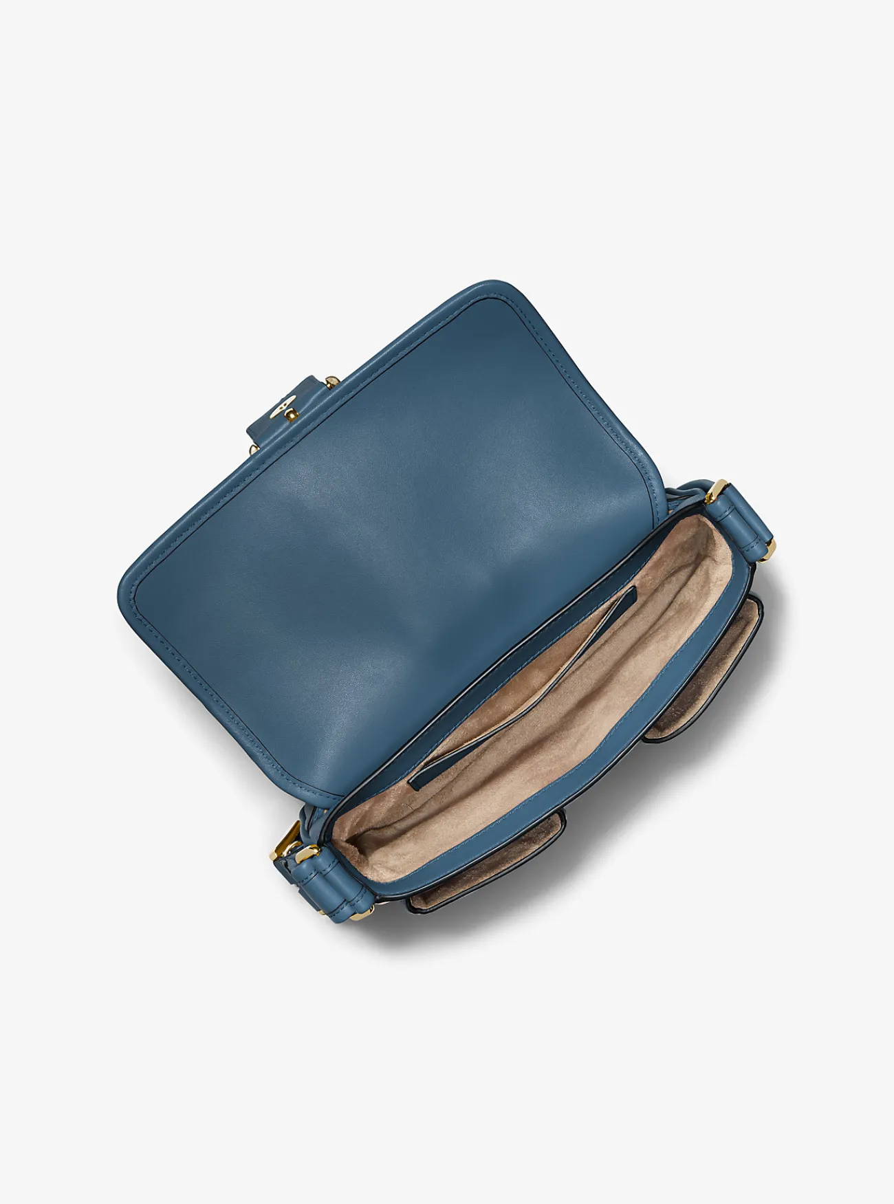 Michael Kors Schoudertas Colby van leer, middelgroot DONKERCHAMBRAY Best