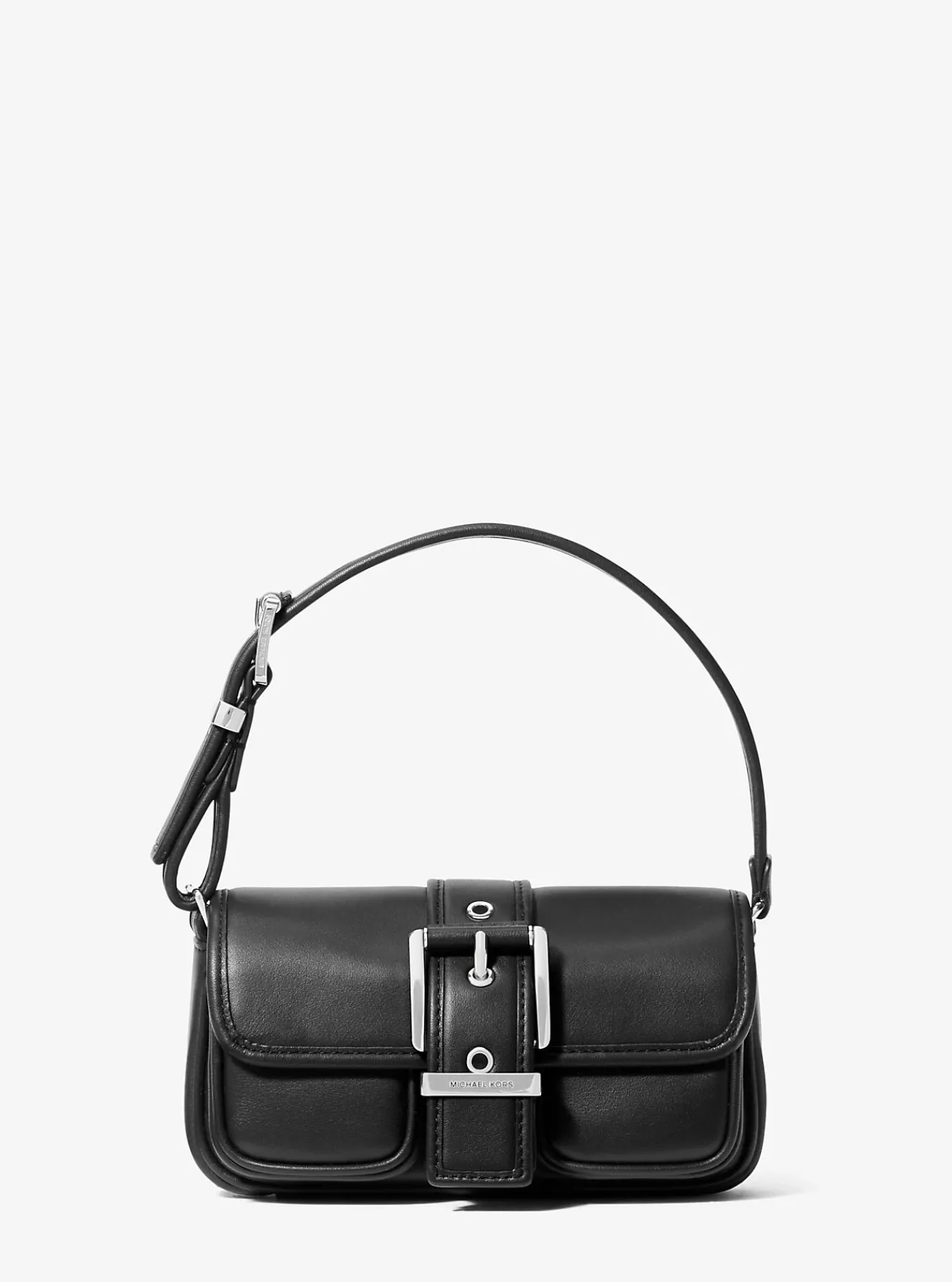 Michael Kors Schoudertas Colby van leer, extra klein ZWART New