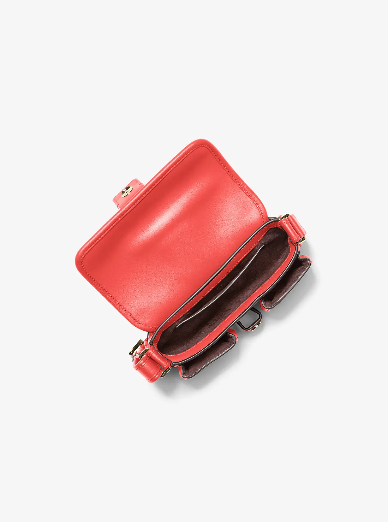 Michael Kors Schoudertas Colby van leer, extra klein GEBRANDSIENNA Online