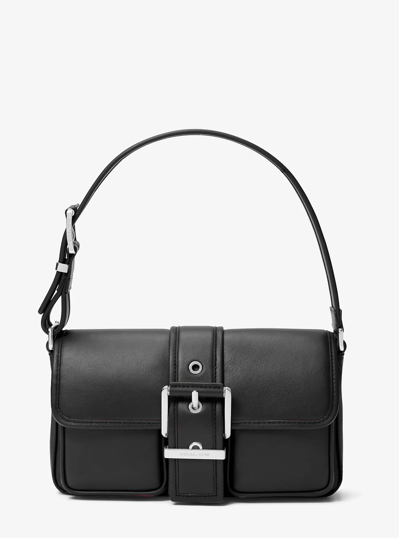 Michael Kors Schoudertas Colby van leer, middelgroot ZWART Clearance