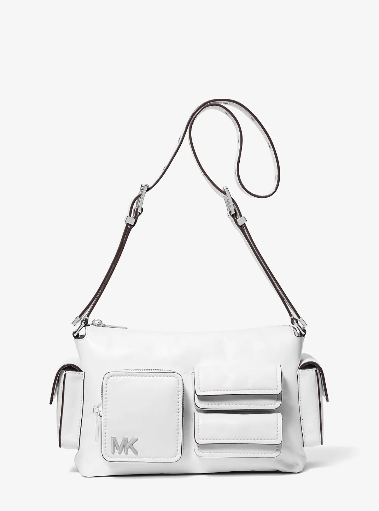 Michael Kors Schoudertas Dakota van leer, middelgroot OPTISCHWIT Hot