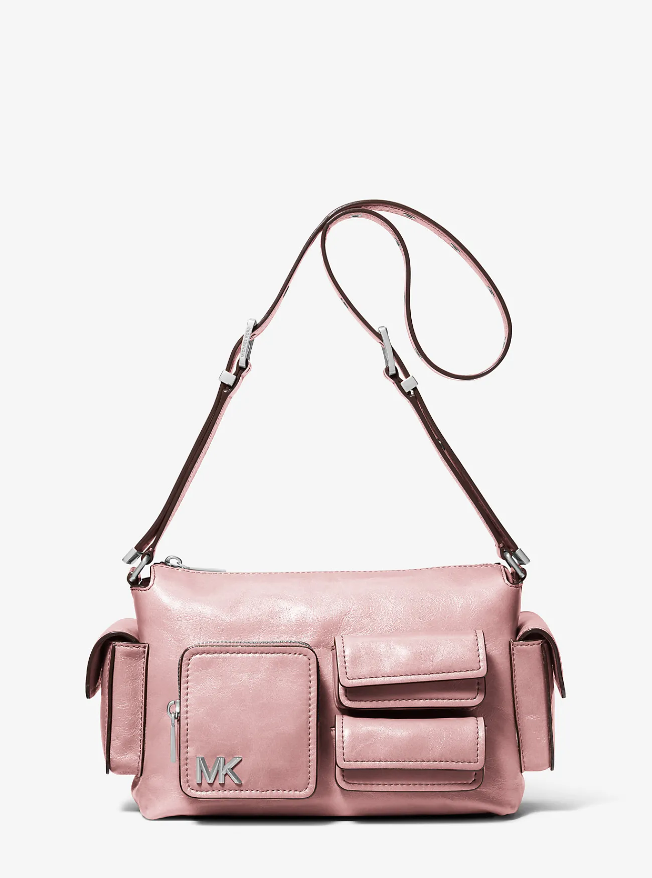 Michael Kors Schoudertas Dakota van leer, middelgroot ZACHTROZE Outlet