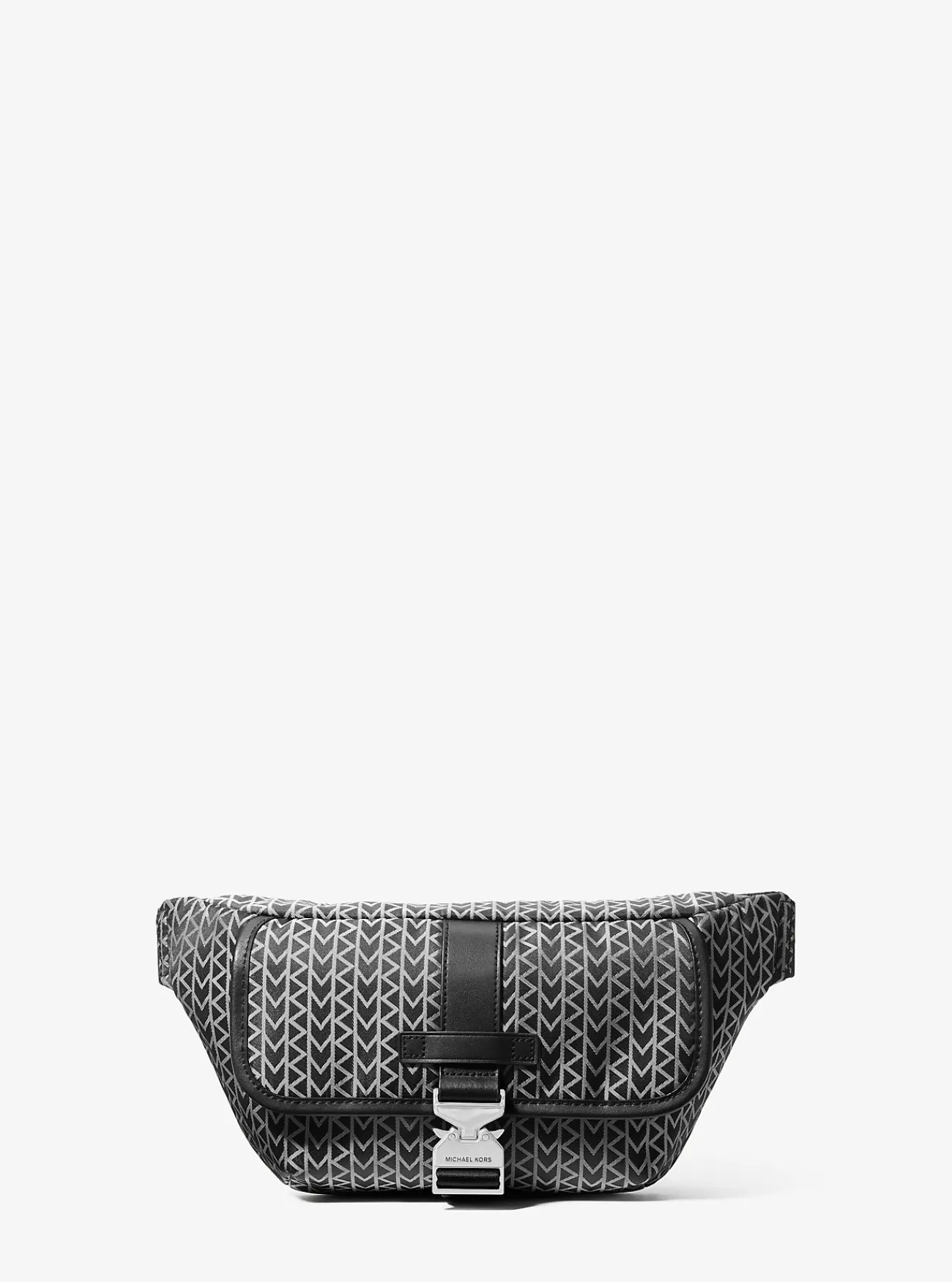 Michael Kors Schoudertas Eli van MK2000-jacquard met logo ZWART Clearance