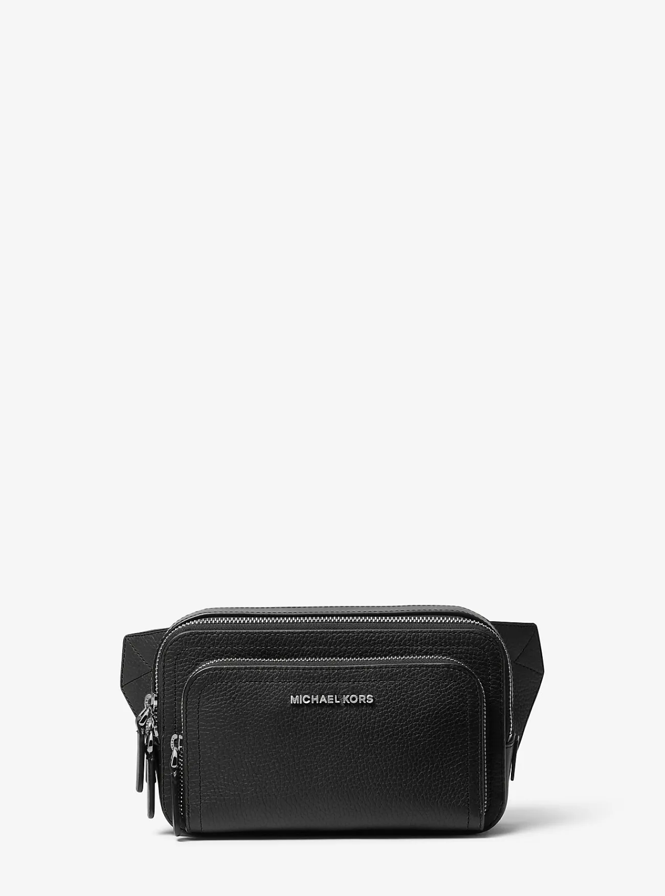 Michael Kors Schoudertas Hudson van getrommeld leer, klein Online