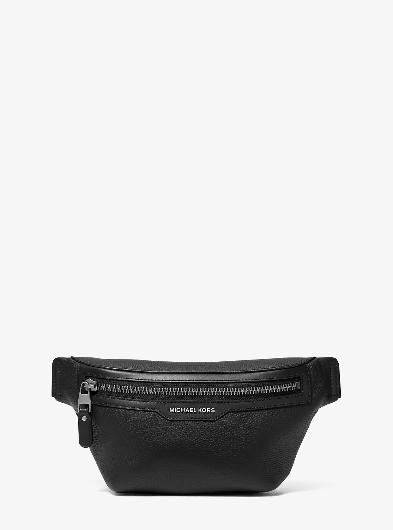 Michael Kors Schoudertas Hudson van getrommeld leer ZWART Hot