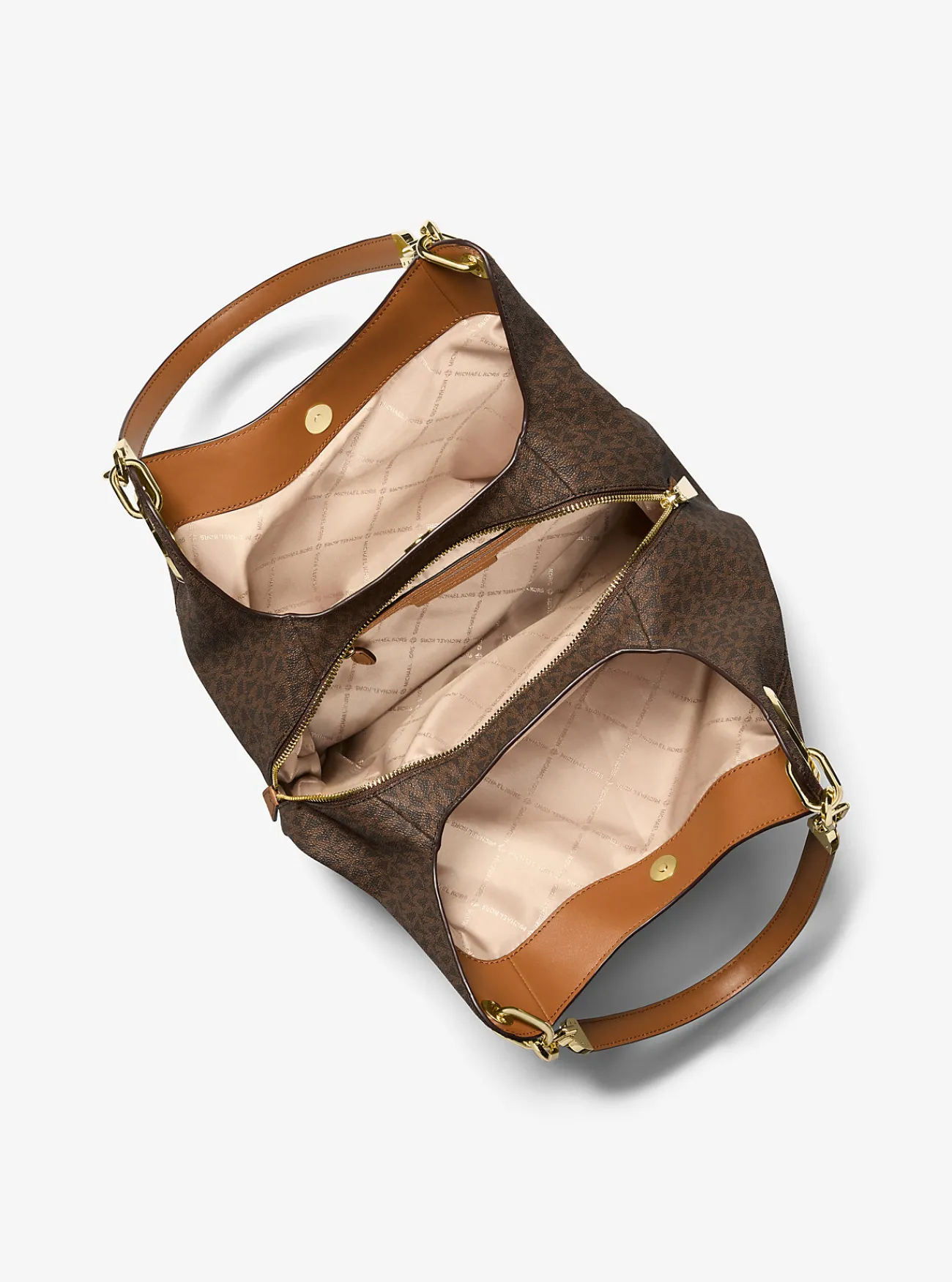 Michael Kors Schoudertas Lillie met logo, groot Outlet