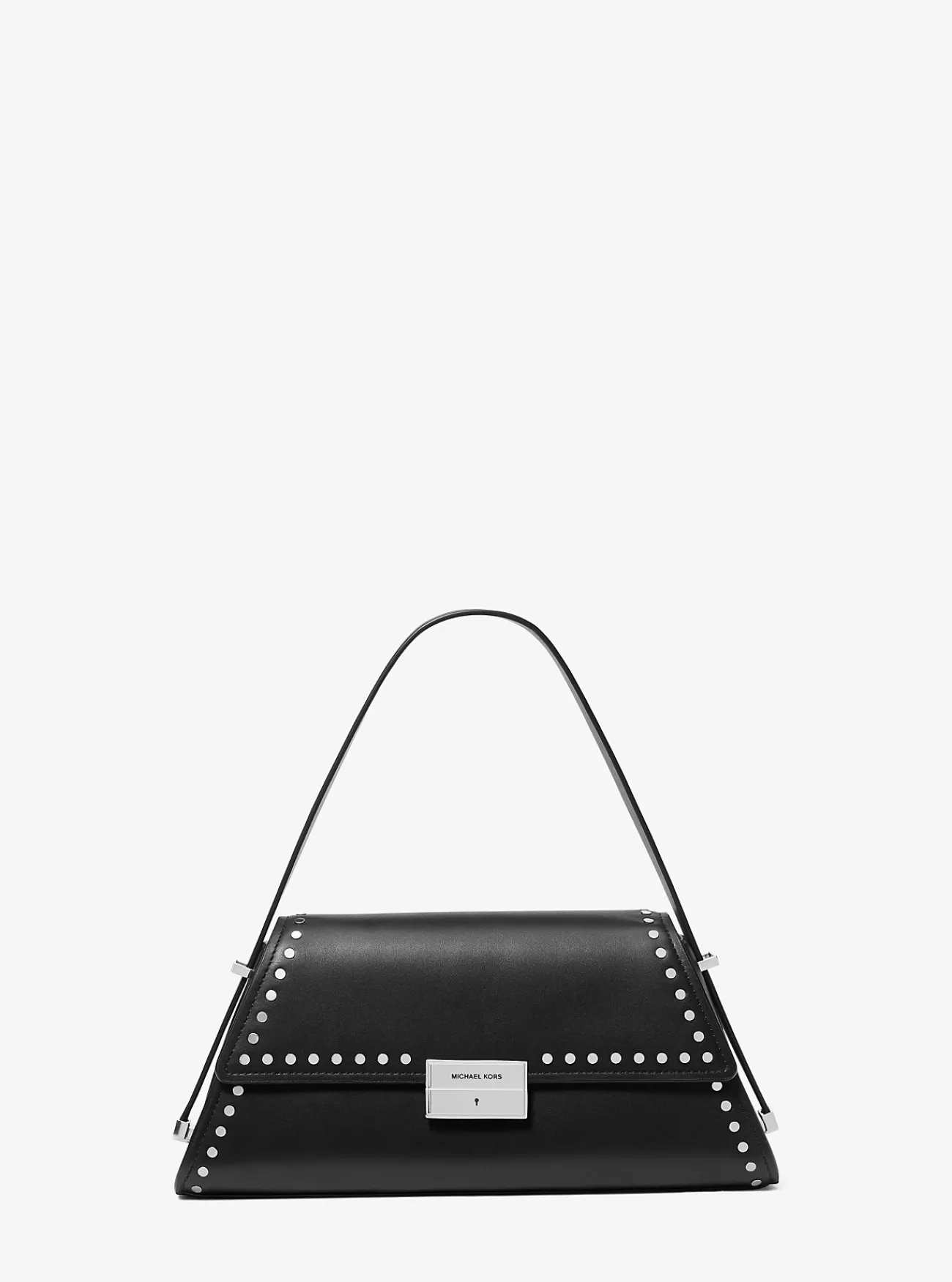 Michael Kors Schoudertas Ludlow van leer met studs, middelgroot ZWART Fashion