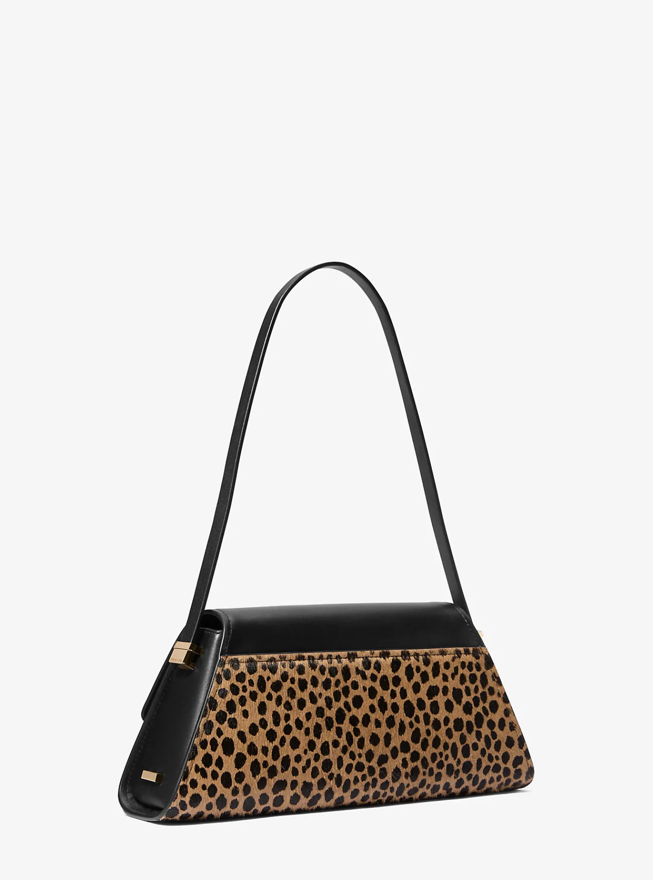 Michael Kors Schoudertas Ludlow van leer en kalfshaar met jachtluipaardprint, middelgroot HUSKMULTI Clearance