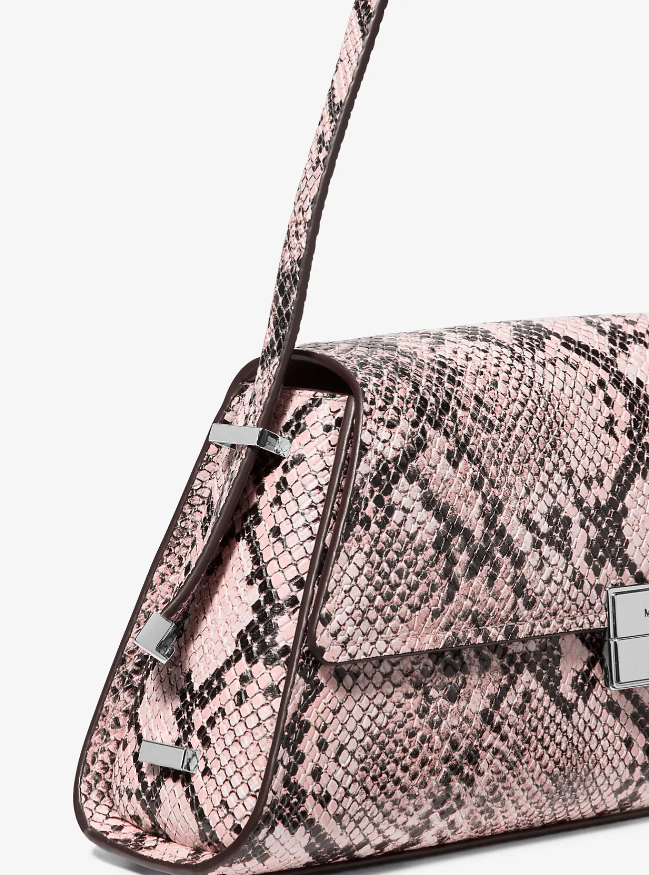 Michael Kors Schoudertas Ludlow van leer met slangenprint in reliëf, middelgroot ZACHTROZE Hot