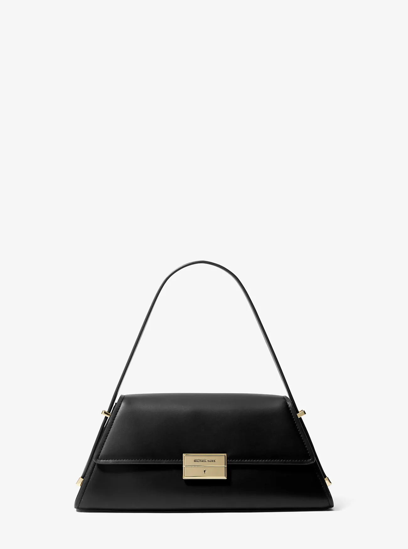 Michael Kors Schoudertas Ludlow van leer, middelgroot ZWART Best