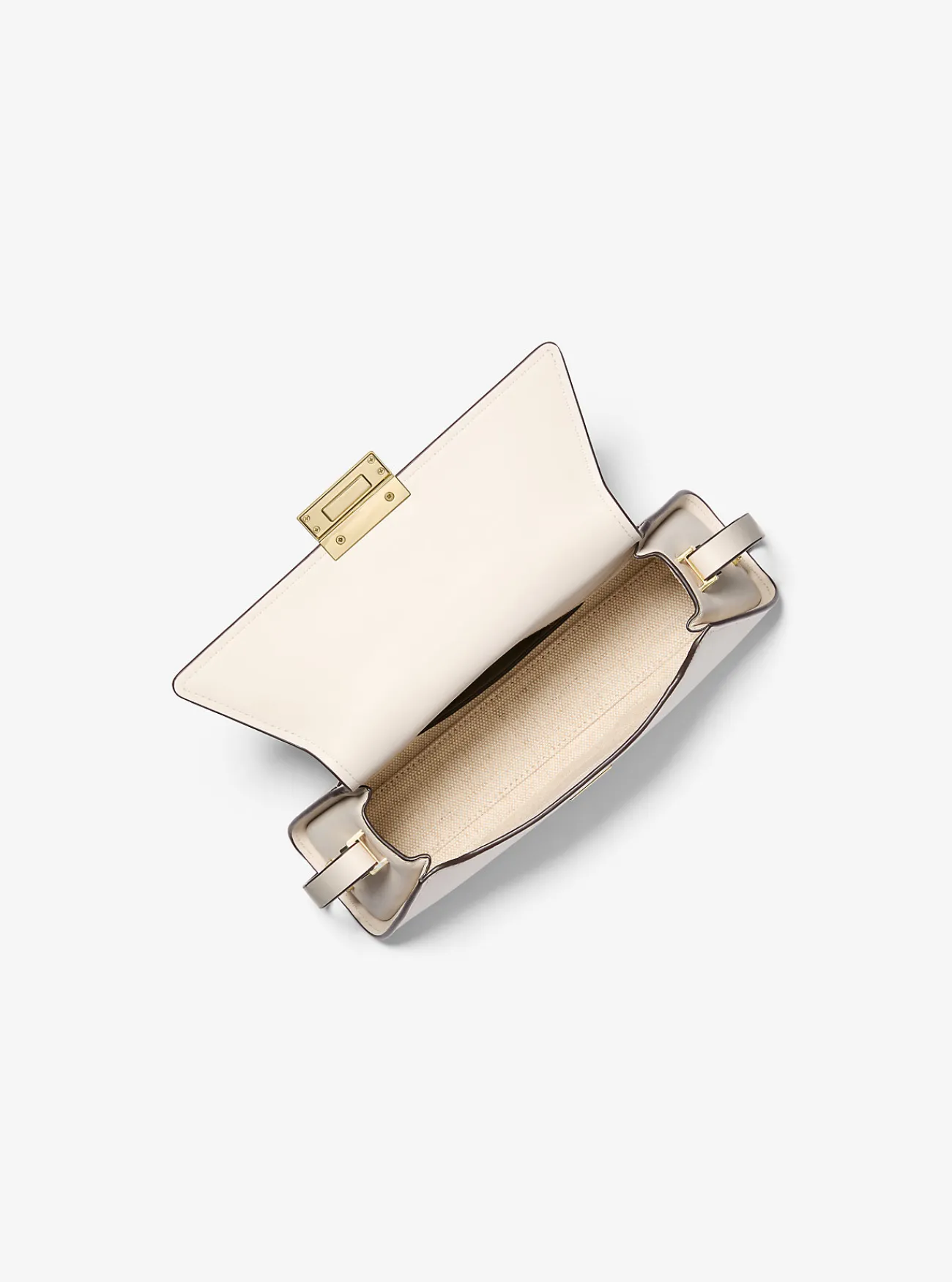 Michael Kors Schoudertas Ludlow van leer, middelgroot Clearance