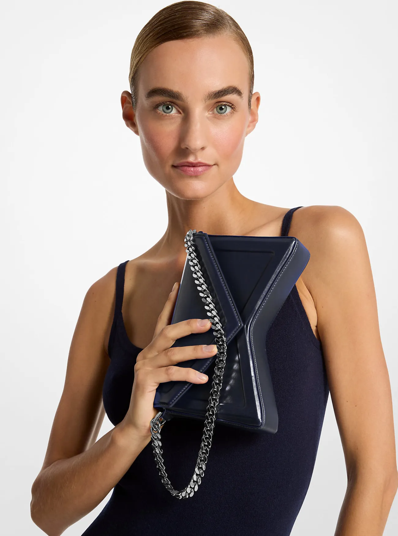 Michael Kors Schoudertas Manhatta van leer MARITIEM Hot