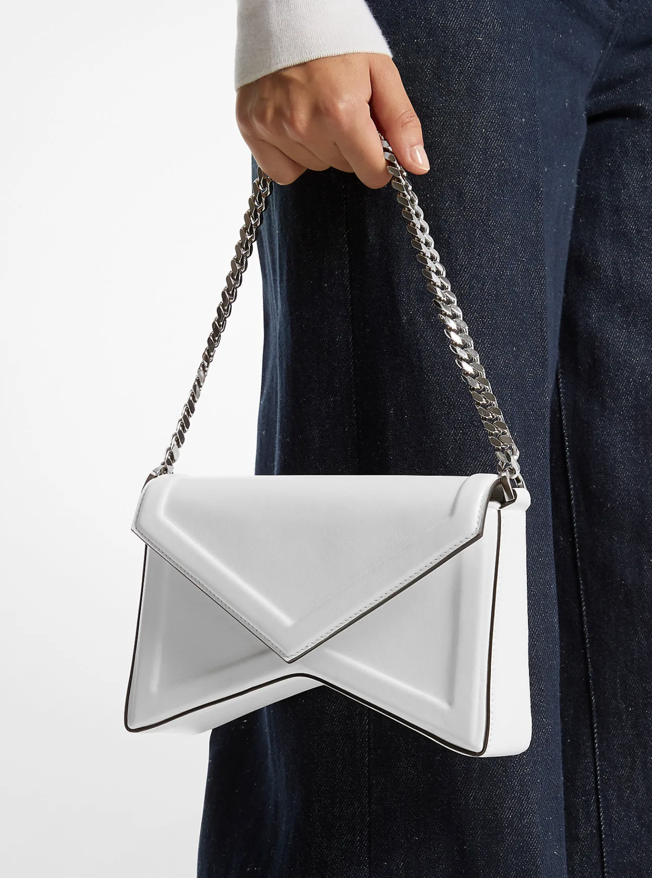 Michael Kors Schoudertas Manhatta van leer OPTISCHWIT Clearance
