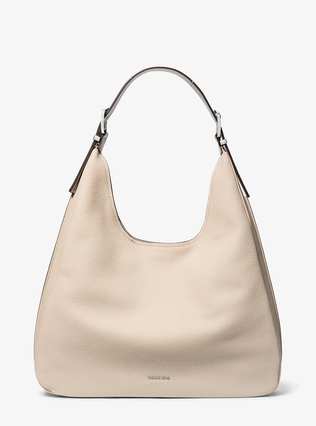 Michael Kors Schoudertas Nolita van getrommeld leer, groot hobomodel LICHTZAND Fashion