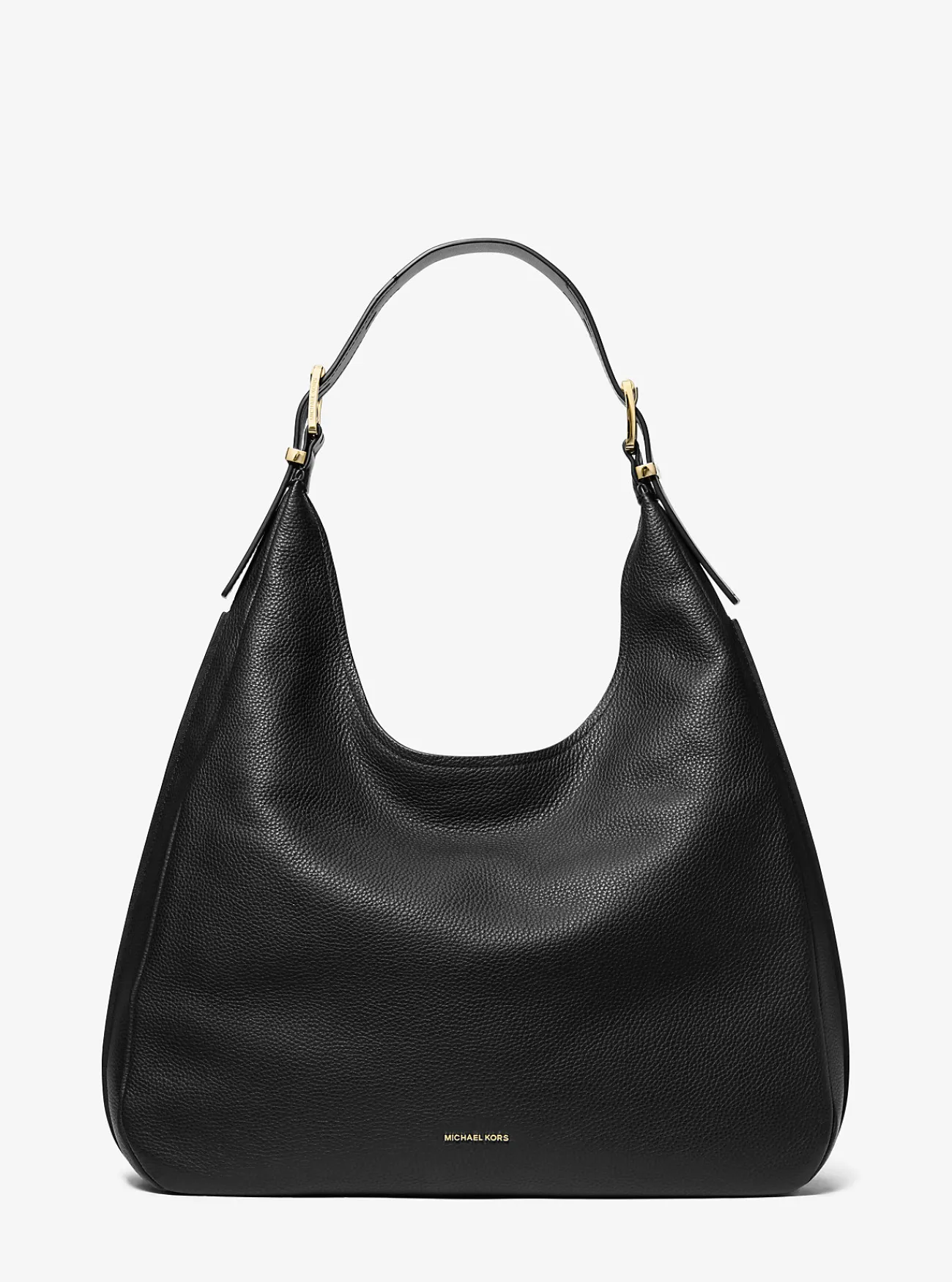 Michael Kors Schoudertas Nolita van getrommeld leer, groot hobomodel ZWART Outlet