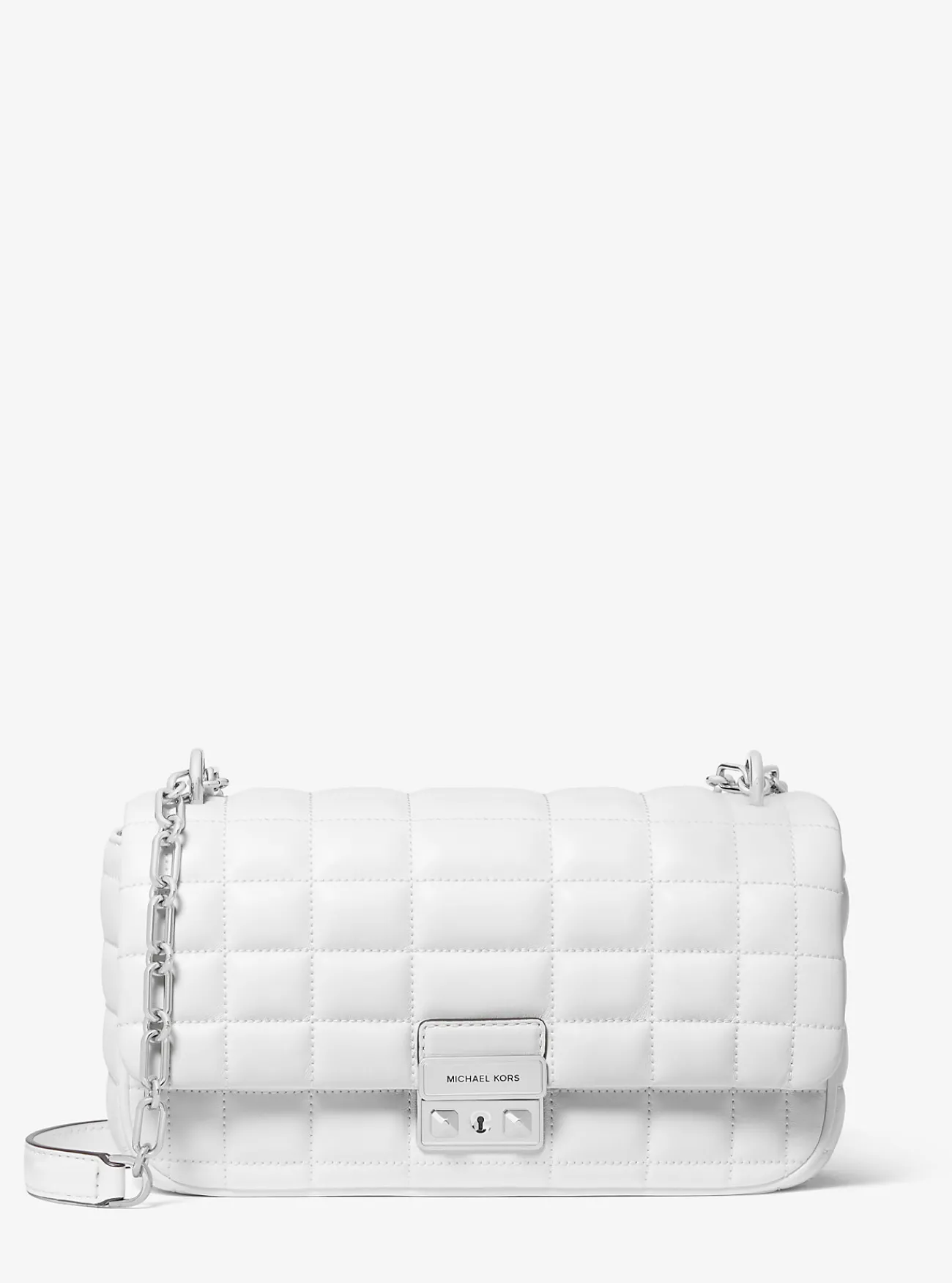 Michael Kors Schoudertas Tribeca van doorgestikt leer, groot OPTISCHWIT Online