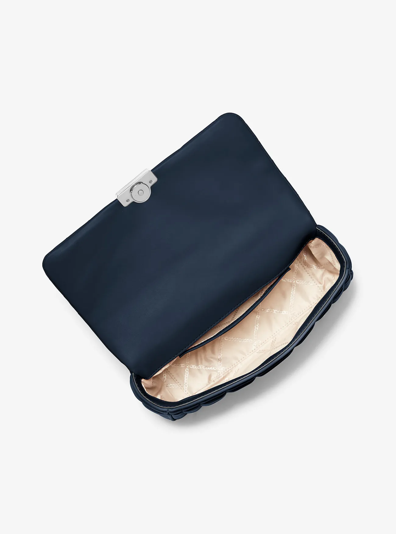 Michael Kors Schoudertas Tribeca van doorgestikt leer, groot MARINEBLAUW Best