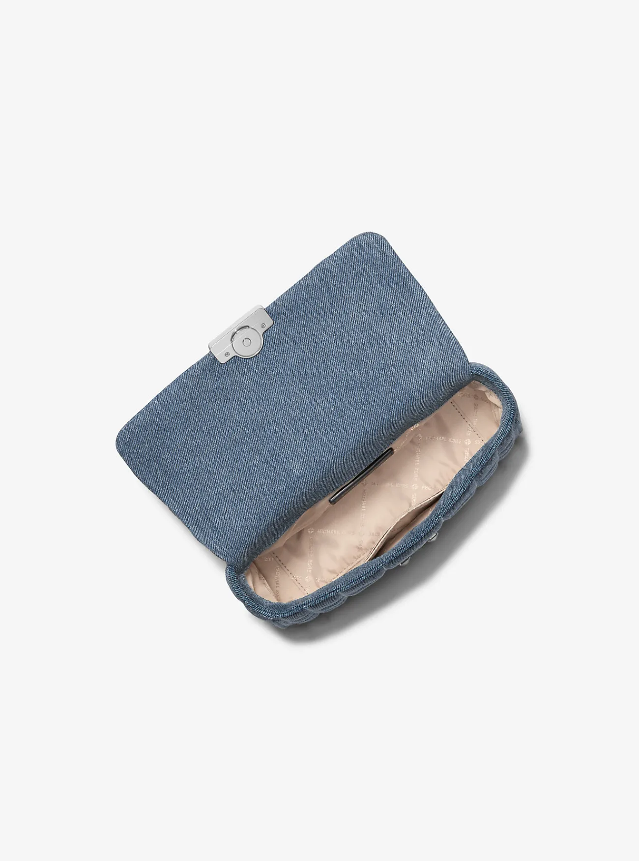 Michael Kors Schoudertas Tribeca van doorgestikt denim, klein UNIONMETWASSING Discount