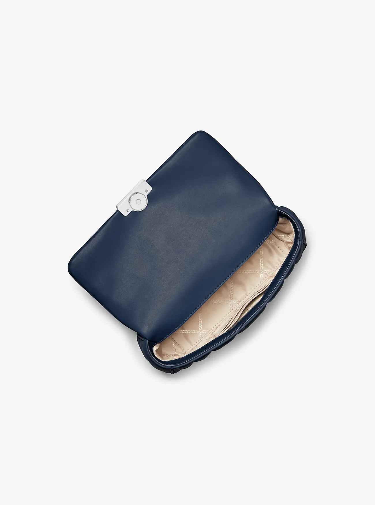 Michael Kors Schoudertas Tribeca van doorgestikt leer, klein MARINEBLAUW Online