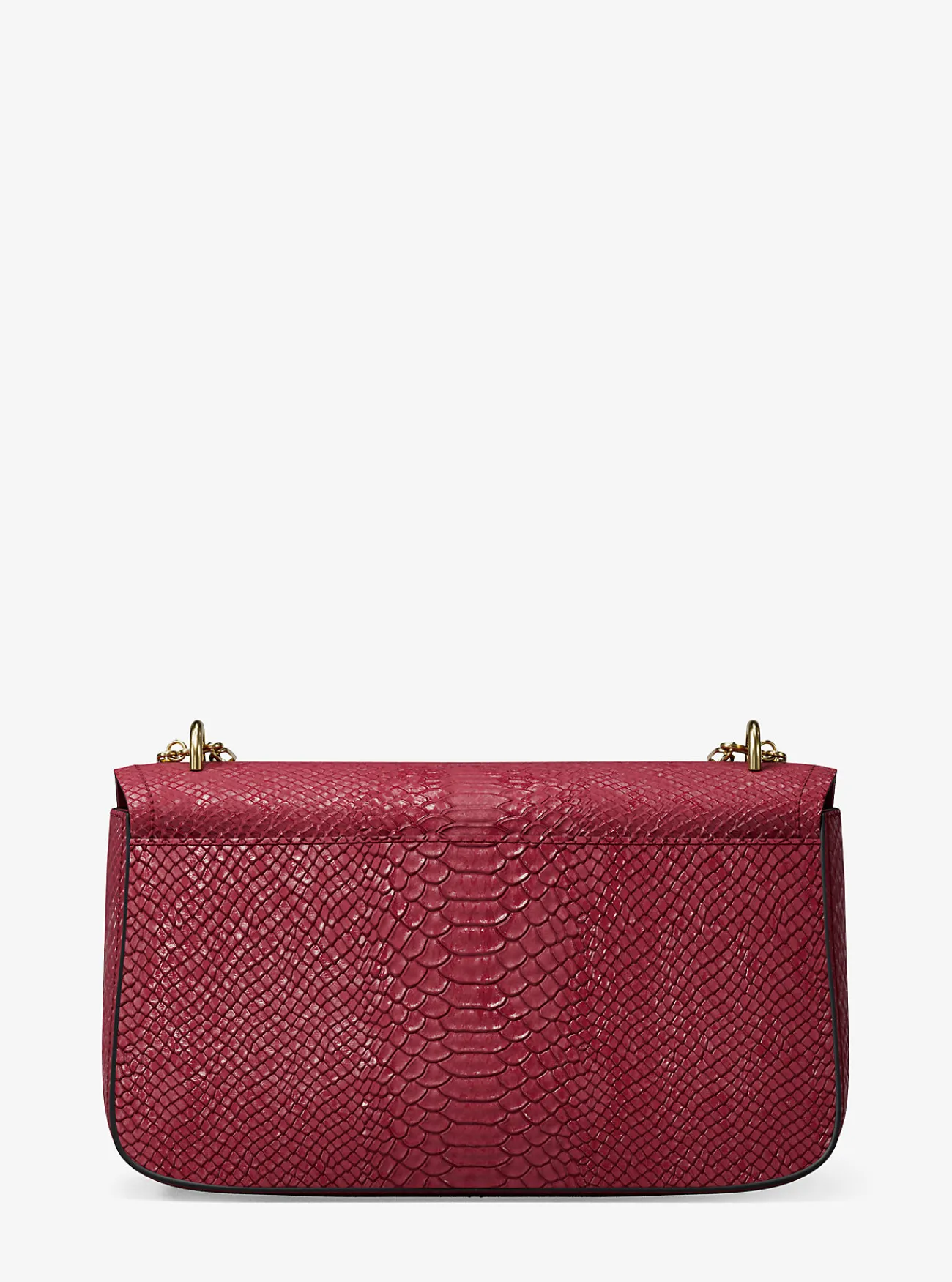 Michael Kors Schoudertas Tribeca van leer met slangenprint in reli&euml;f, groot MOERBEI Discount