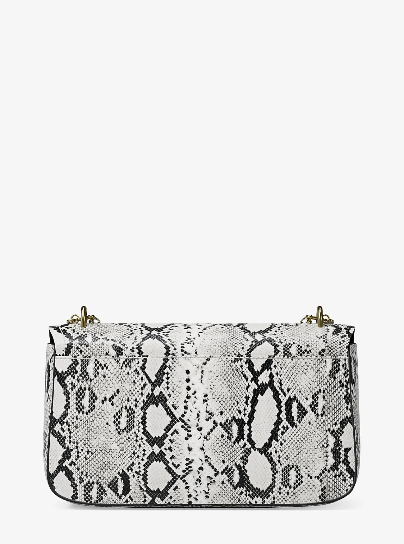 Michael Kors Schoudertas Tribeca van leer met slangenprint in reliëf, groot NATUREL Online