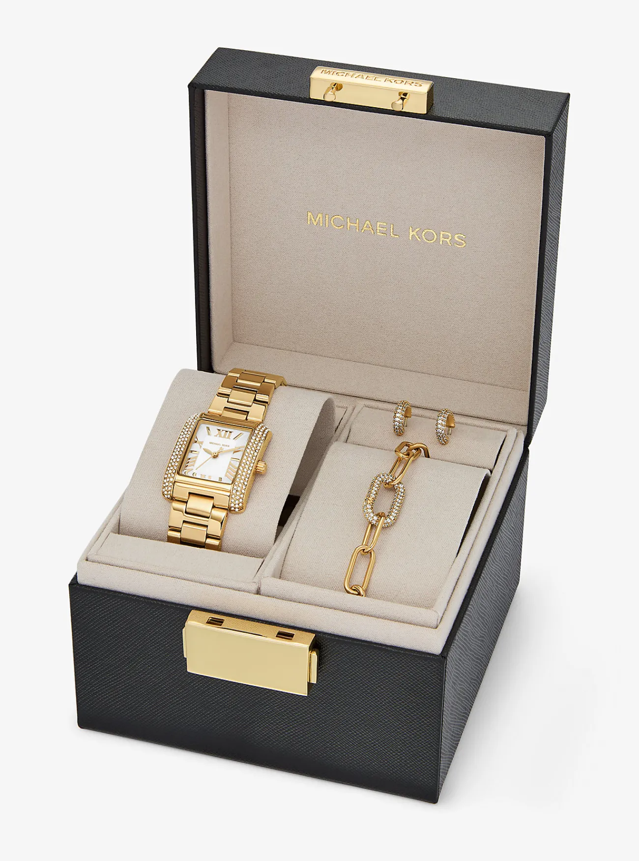 Michael Kors Sieradencadeauset met petite kleurig horloge Emery GOUD Best