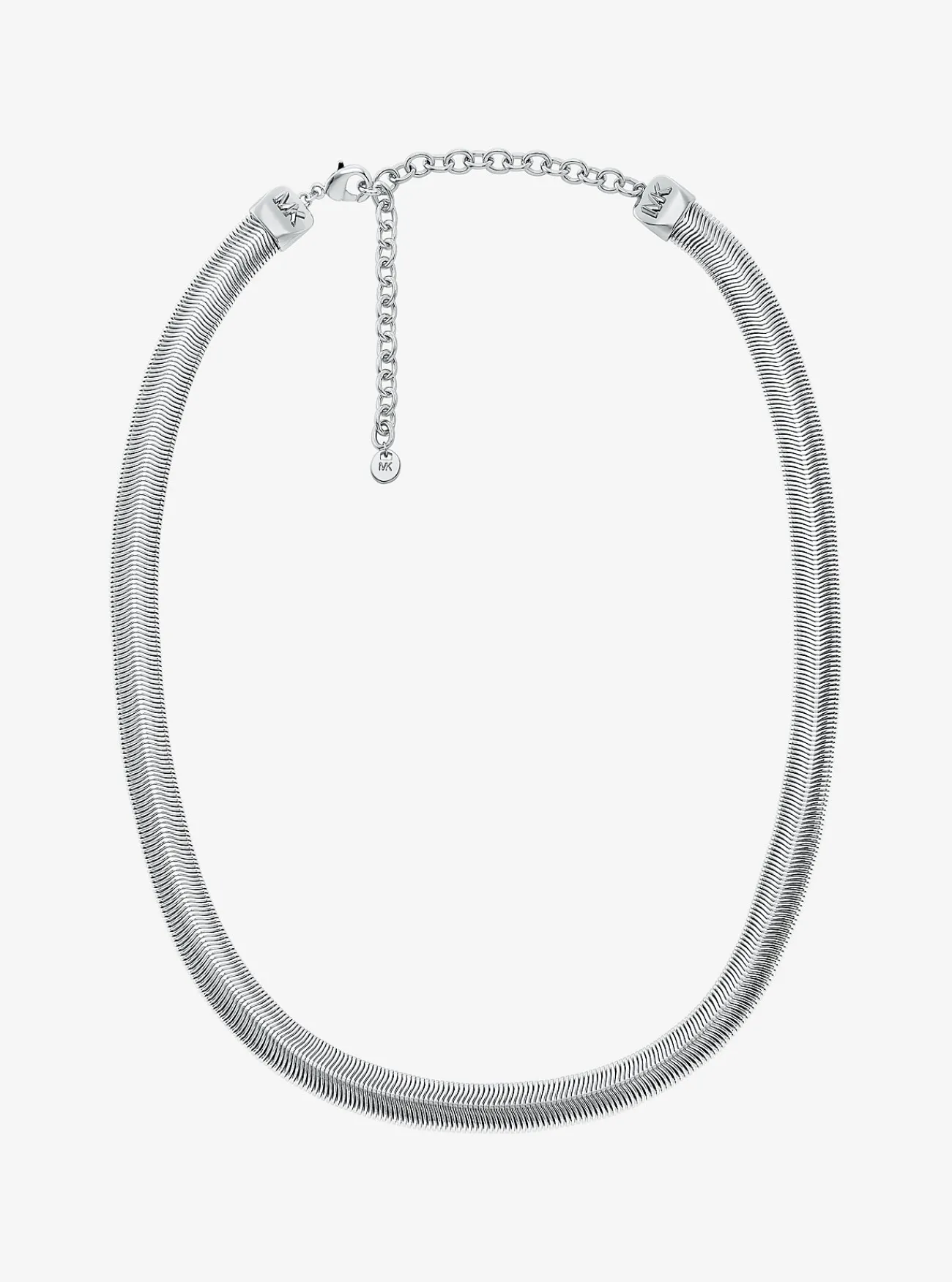 Michael Kors Slangenketting van messing met plating met edelmetaal, buisvormig ZILVER Fashion